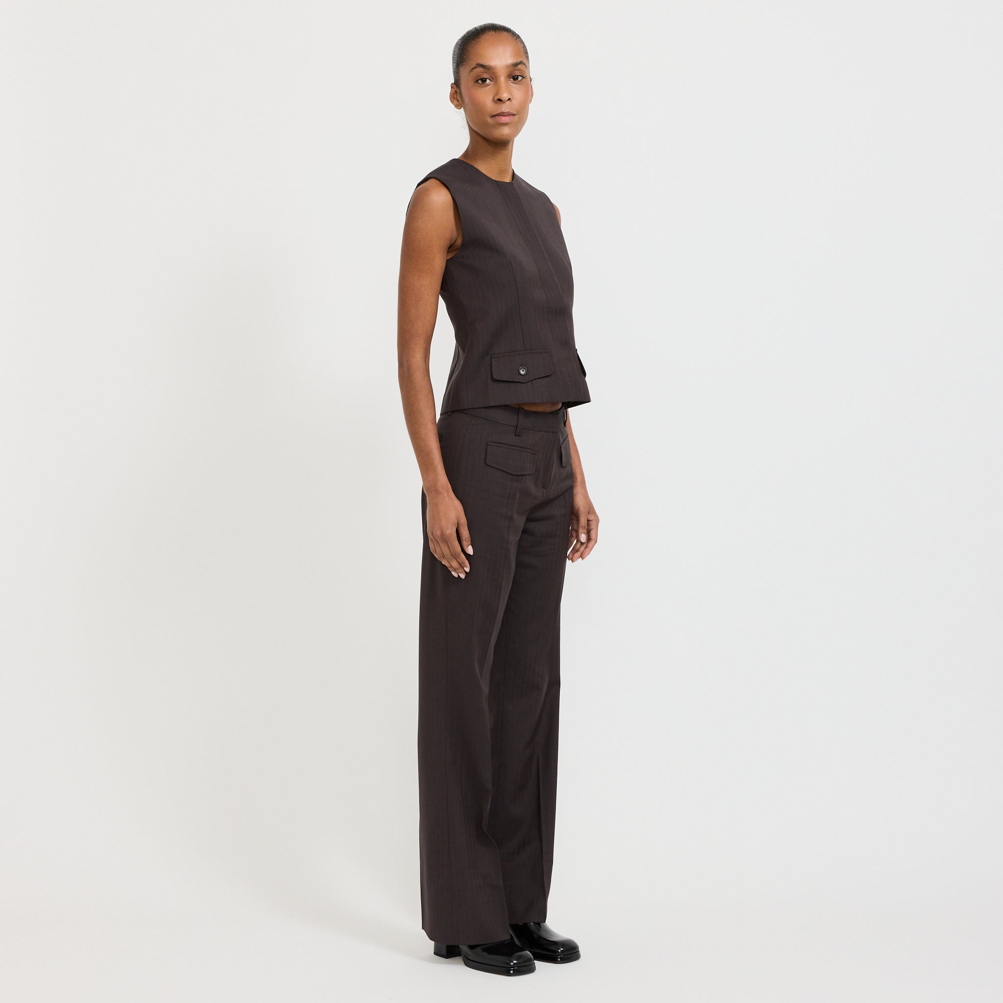 Low Rise Utility Trouser Chocolate