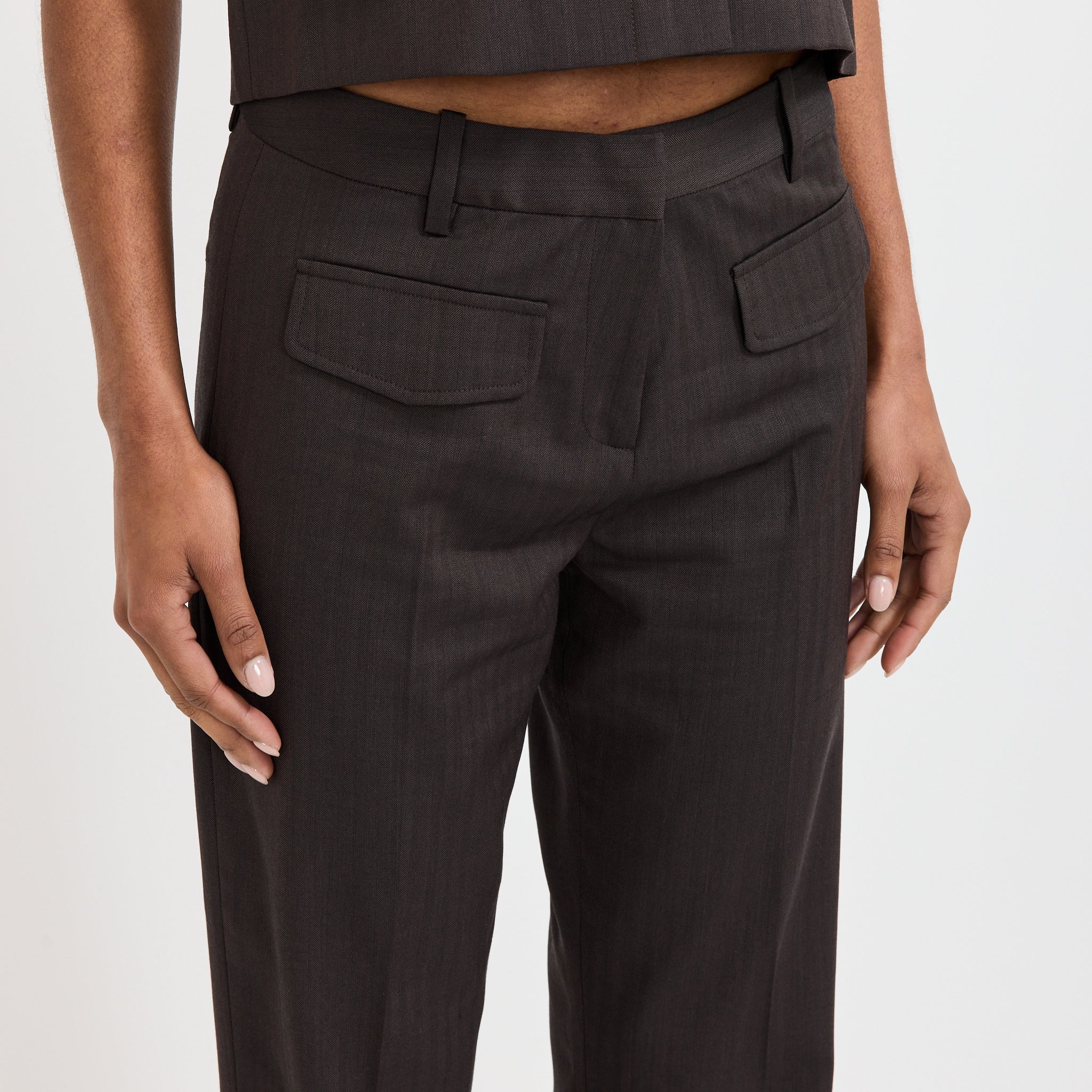 Low Rise Utility Trouser Chocolate