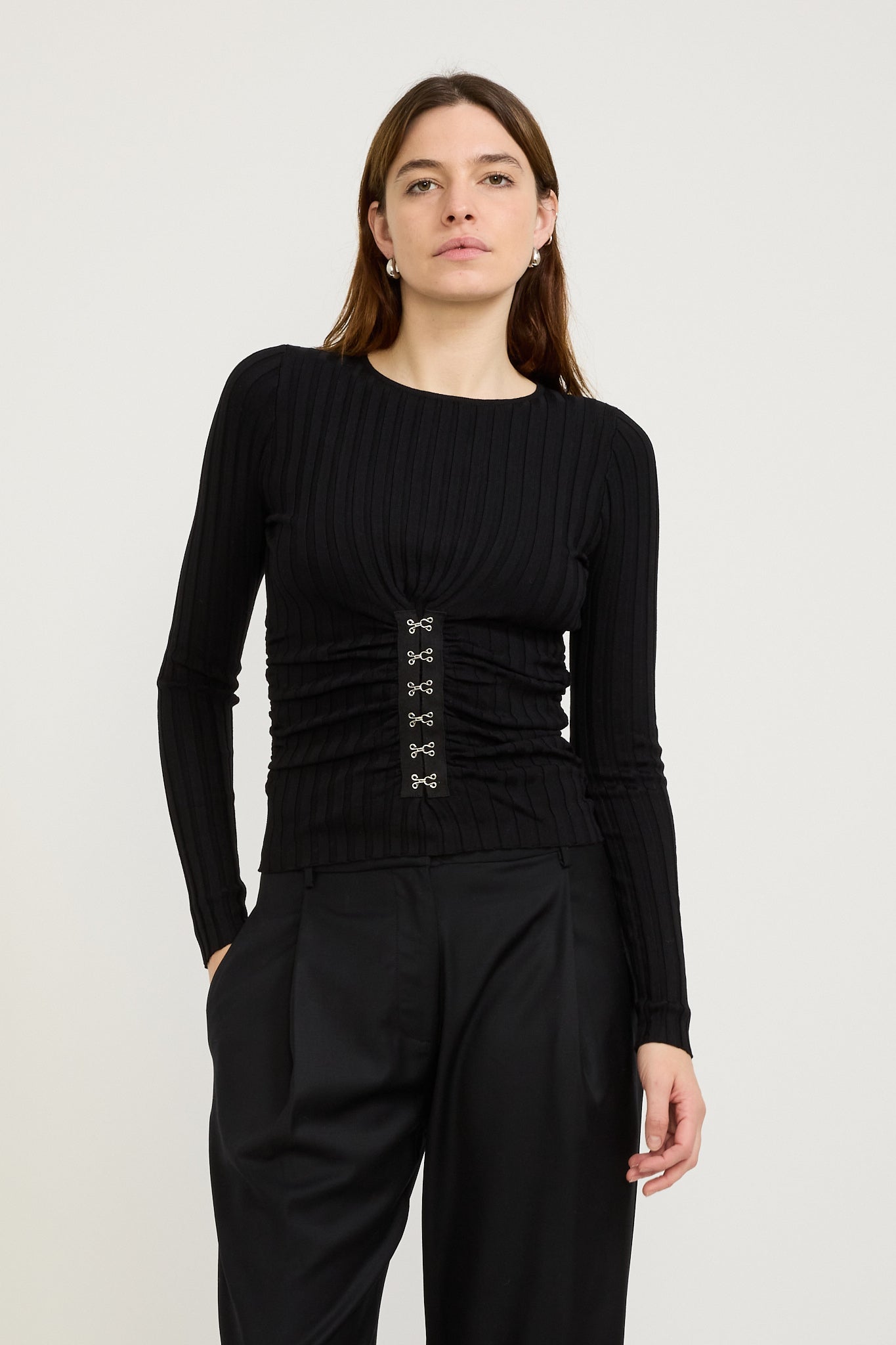 Wynn Hamlyn | Olivia Knit Top Black | Maplestore