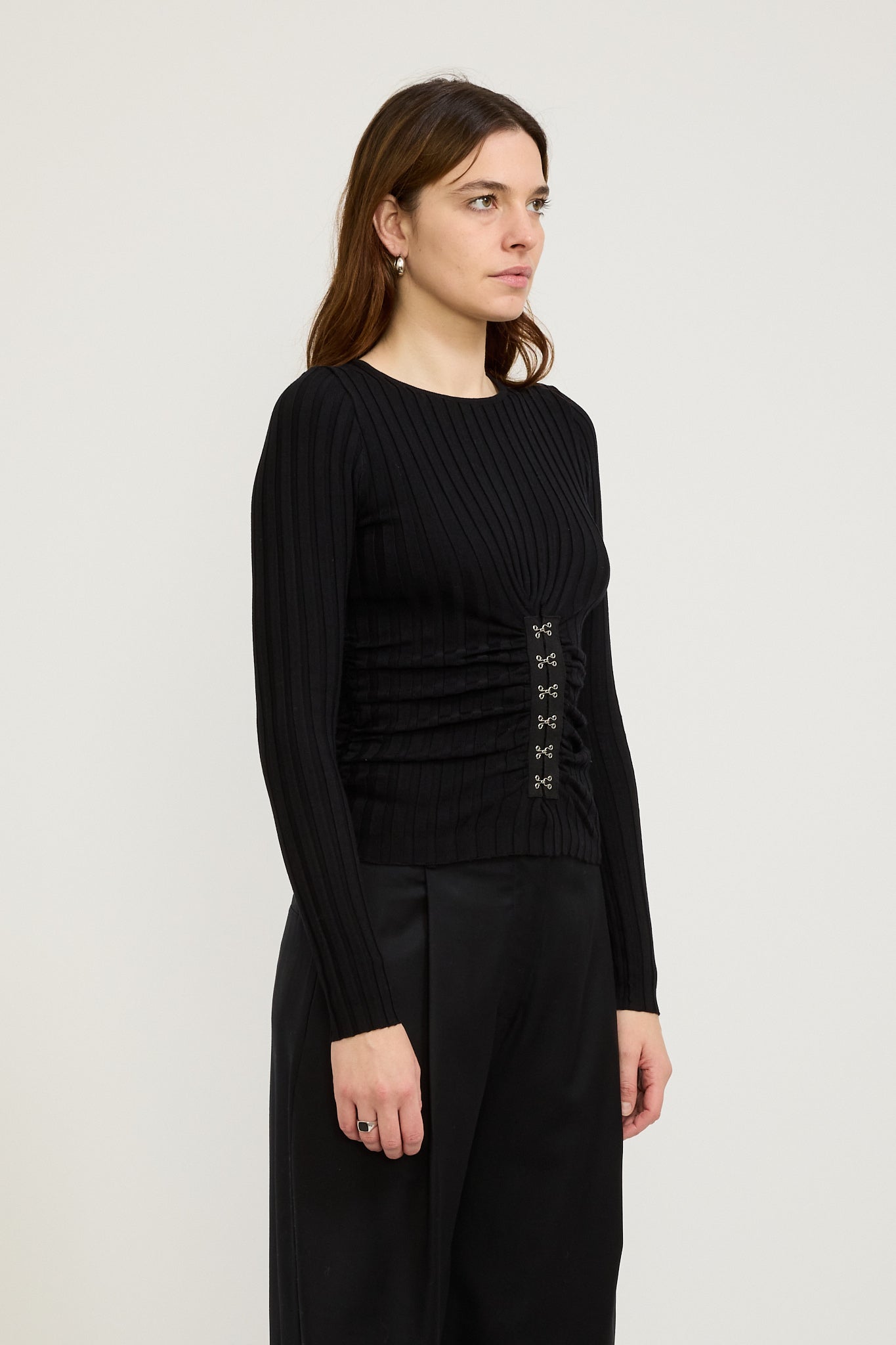 Wynn Hamlyn | Olivia Knit Top Black | Maplestore