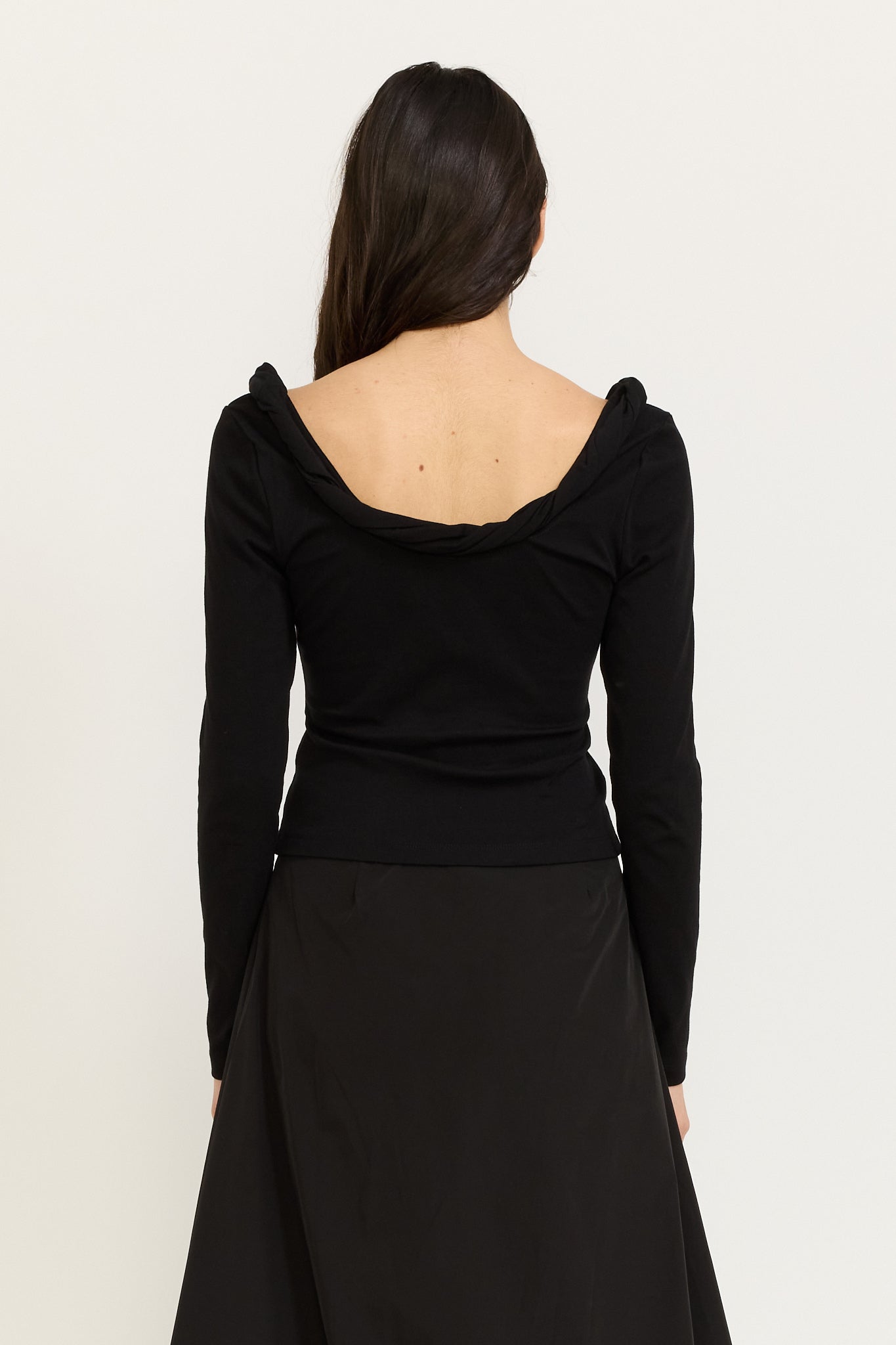 Wynn Hamlyn | Ophelia Long Sleeve Top Black | Maplestore