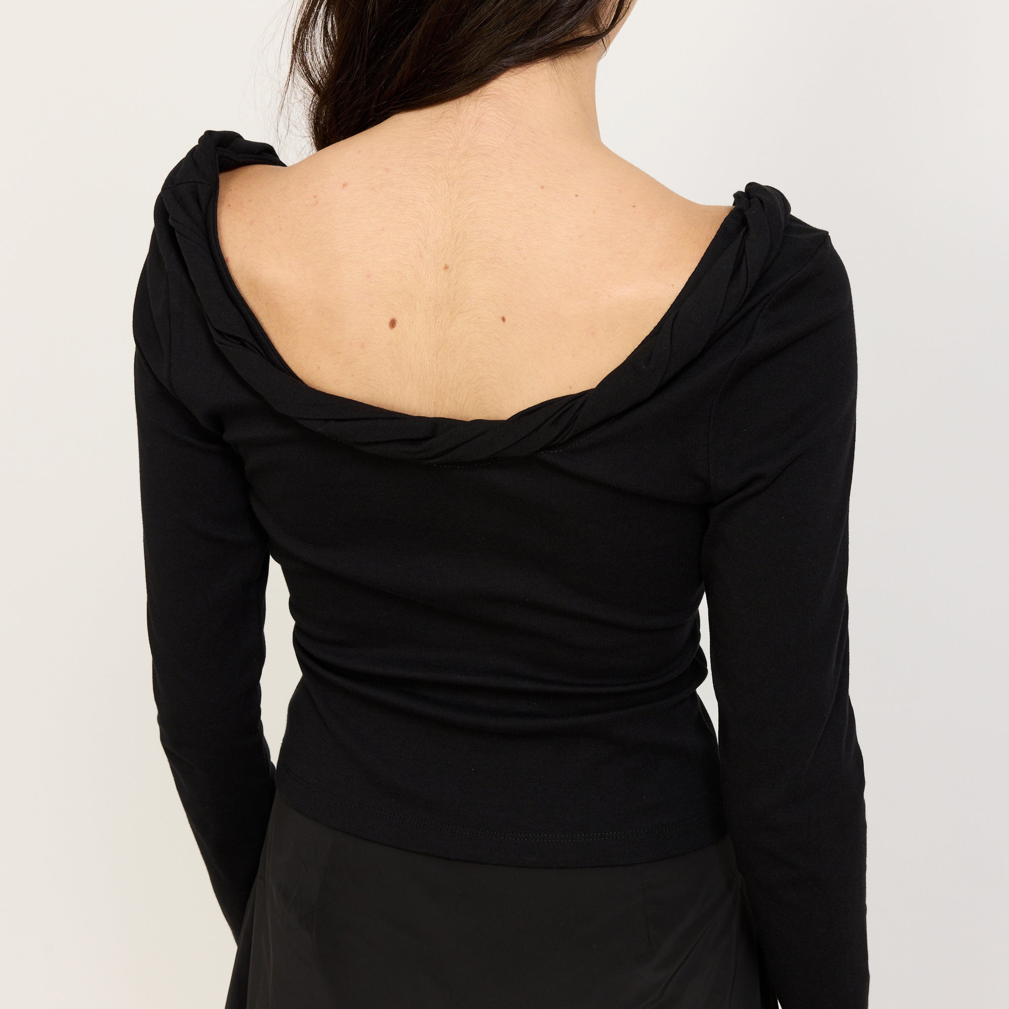Wynn Hamlyn | Ophelia Long Sleeve Top Black | Maplestore