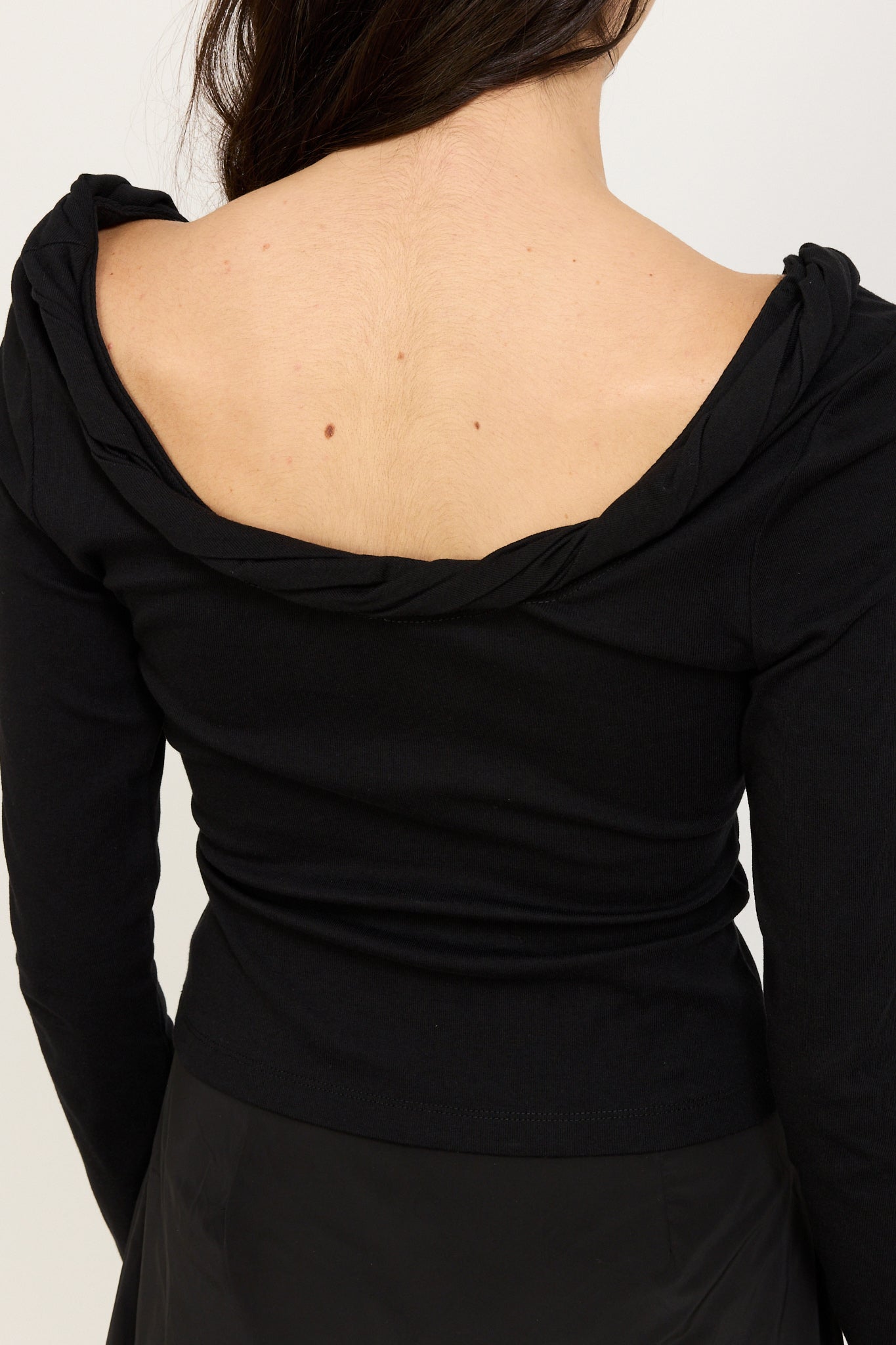 Wynn Hamlyn | Ophelia Long Sleeve Top Black | Maplestore