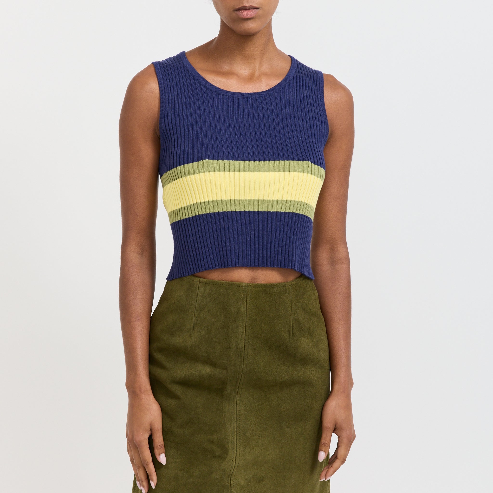 Wynn Hamlyn | Parker Double Up Sweater Navy Stripe | Maplestore