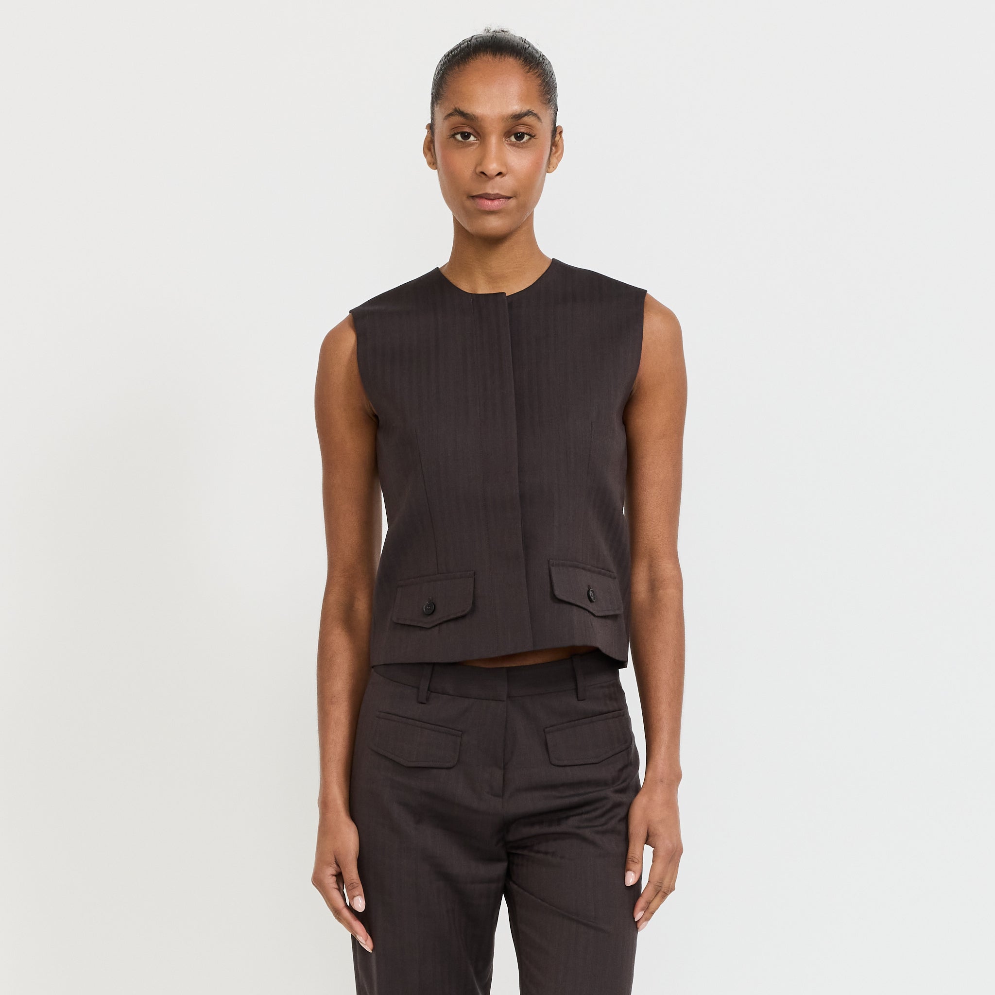 Tailored Vest Chocolate