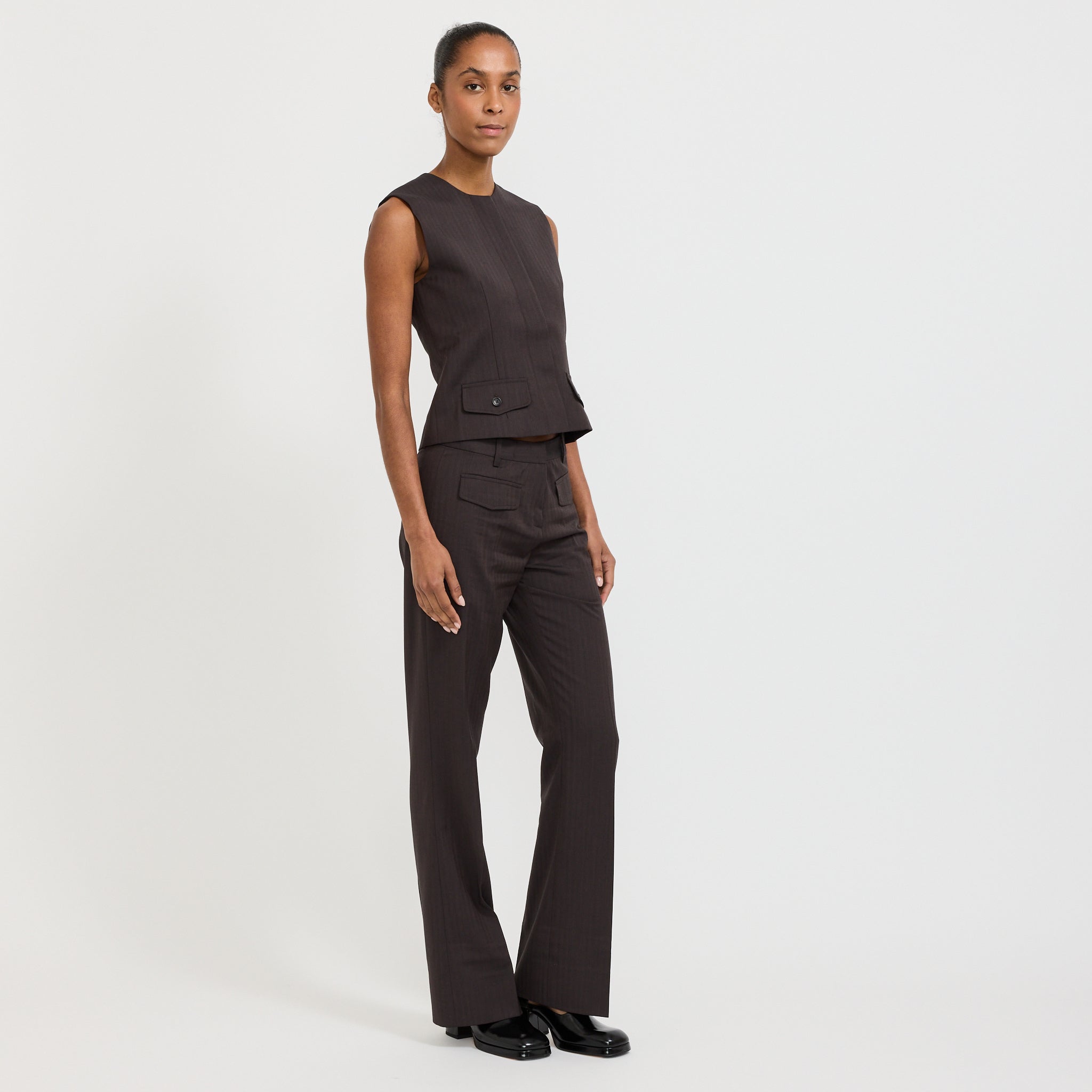 Tailored Vest Chocolate