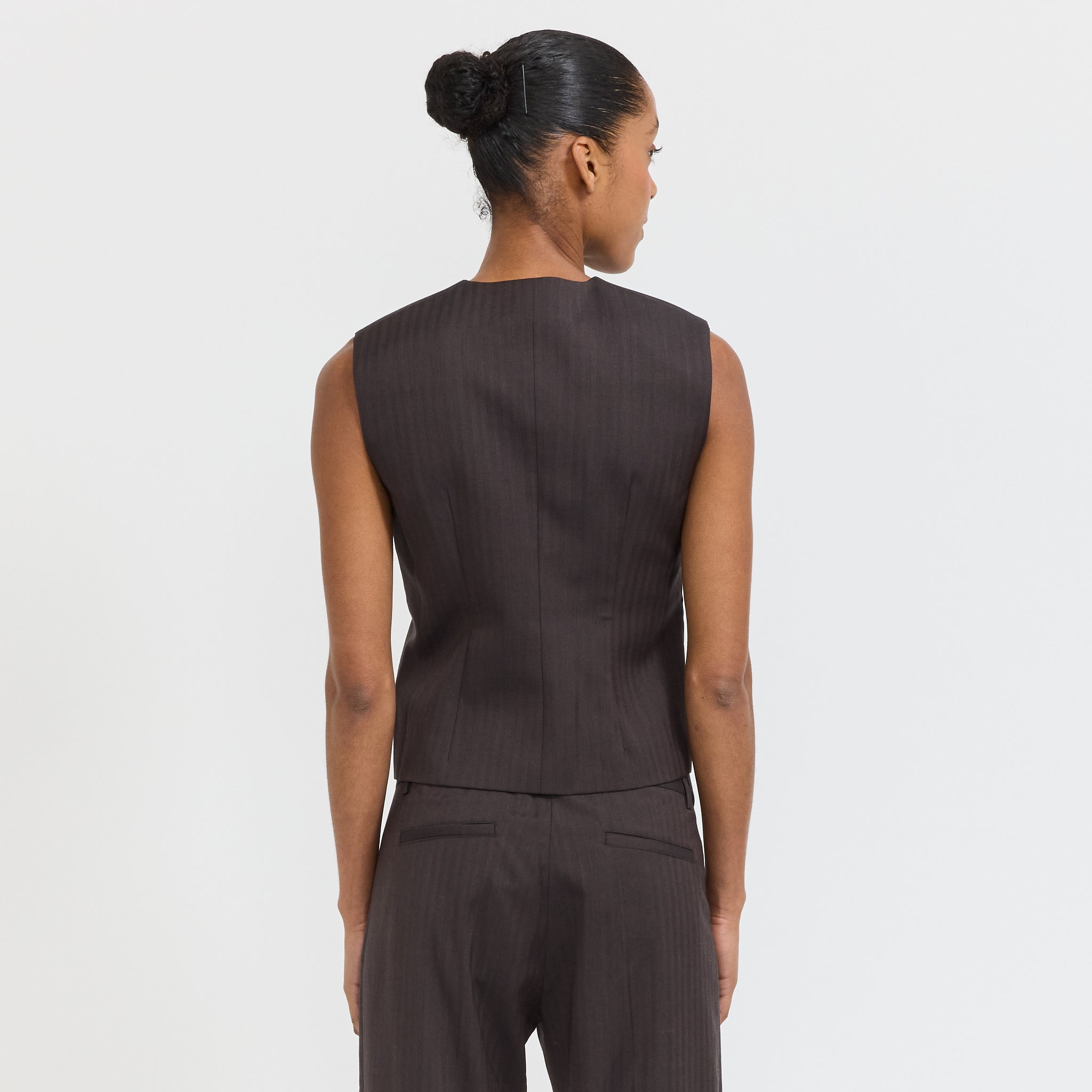 Wynn Hamlyn | Tailored Vest Chocolate | Maplestore