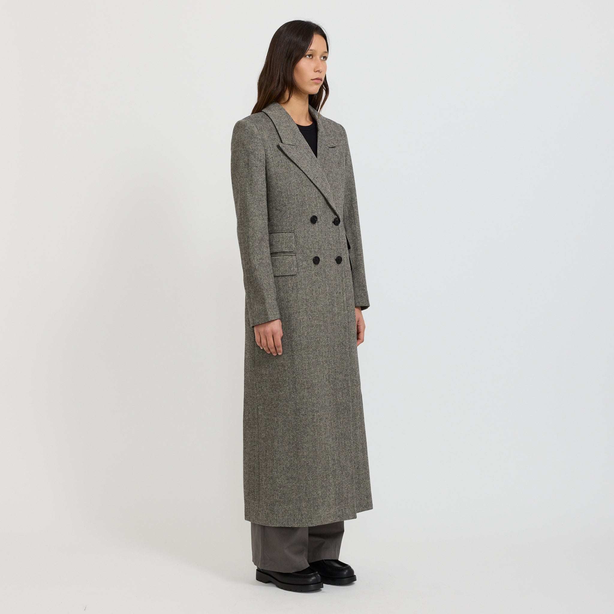 Charlie Coat Black/White