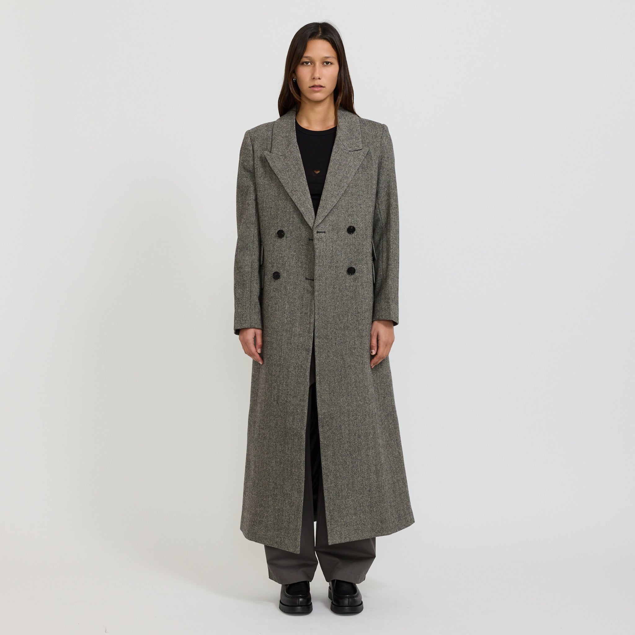 Charlie Coat Black/White