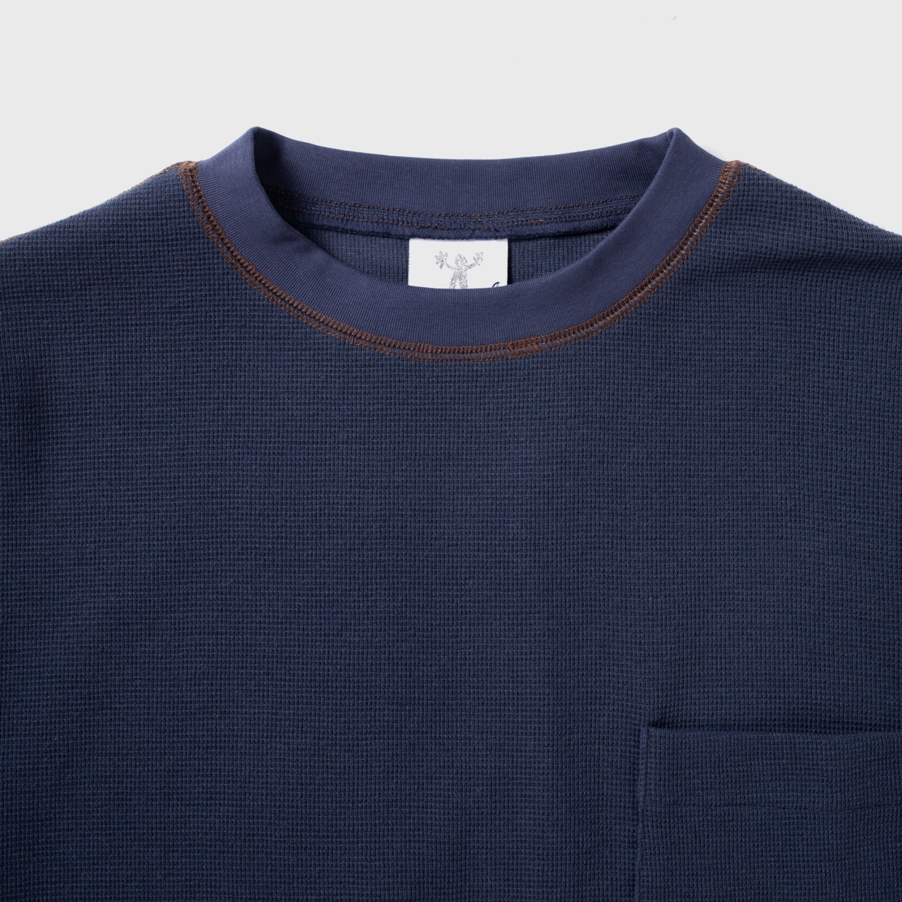 Waffle Pocket Tee Navy