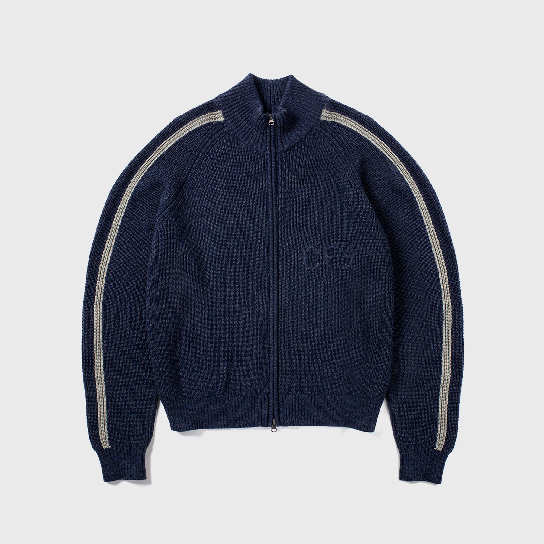 Wolfe Zip Knit Navy