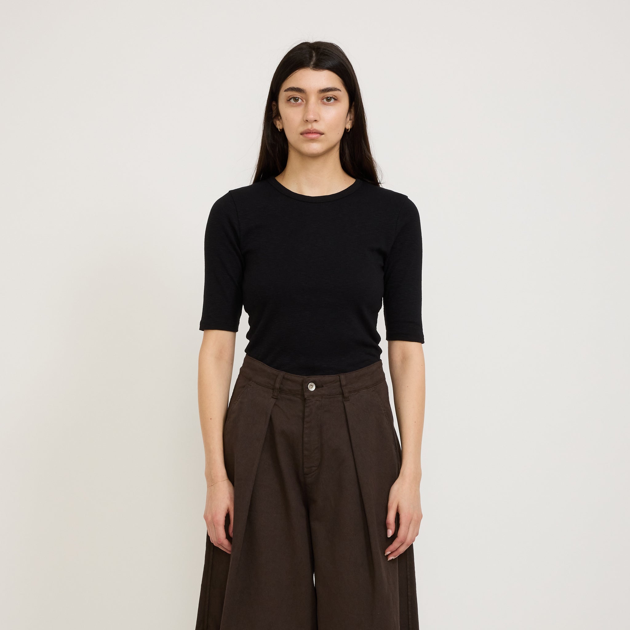 Charlotte Short Sleeve Top Black