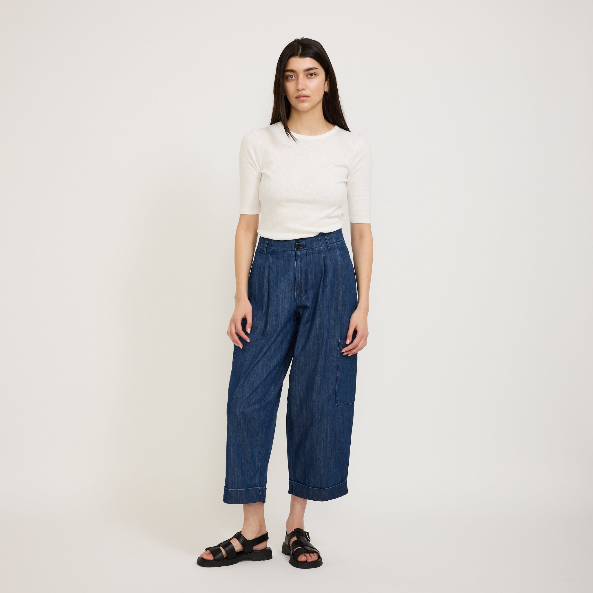 Charlotte Short Sleeve Top White