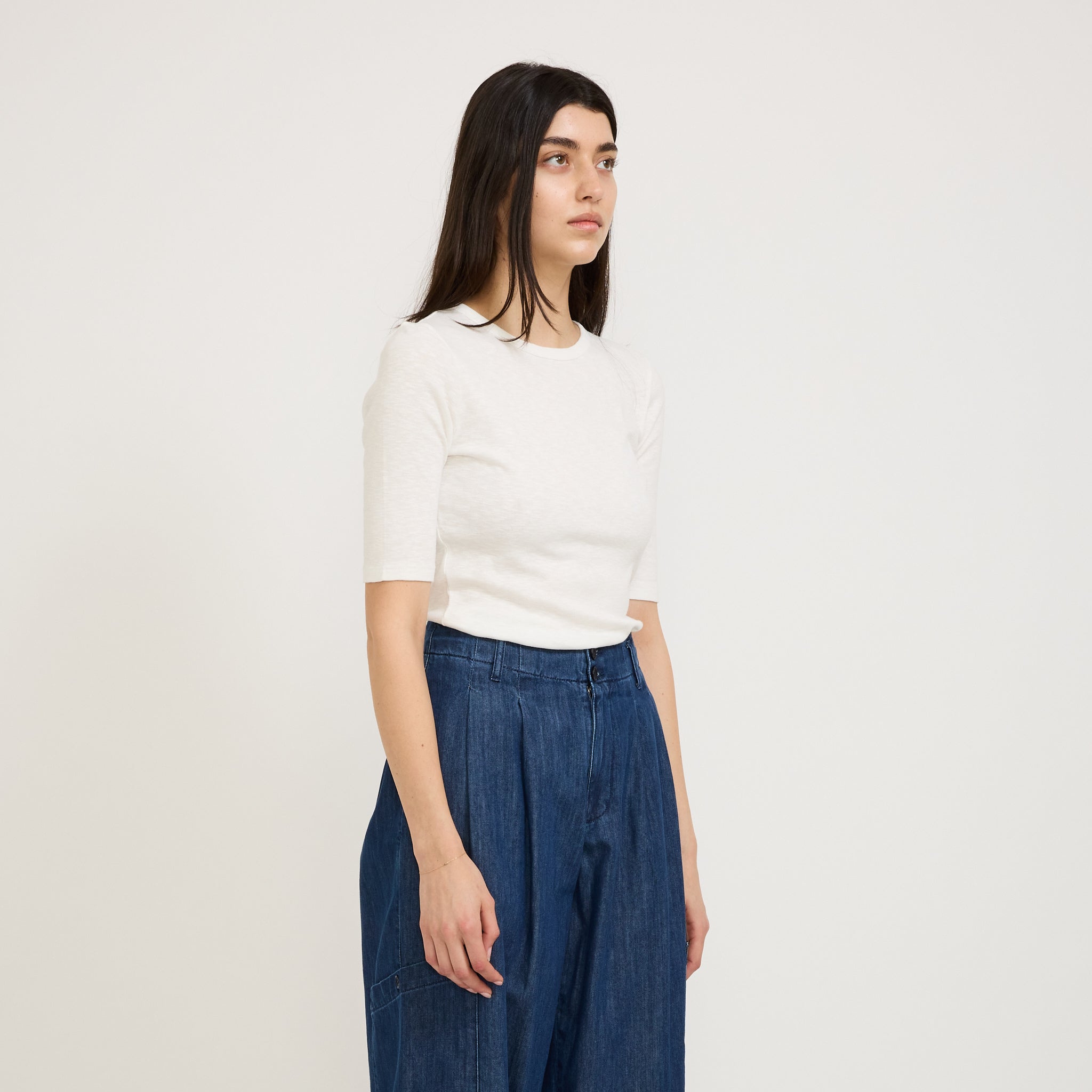 Charlotte Short Sleeve Top White