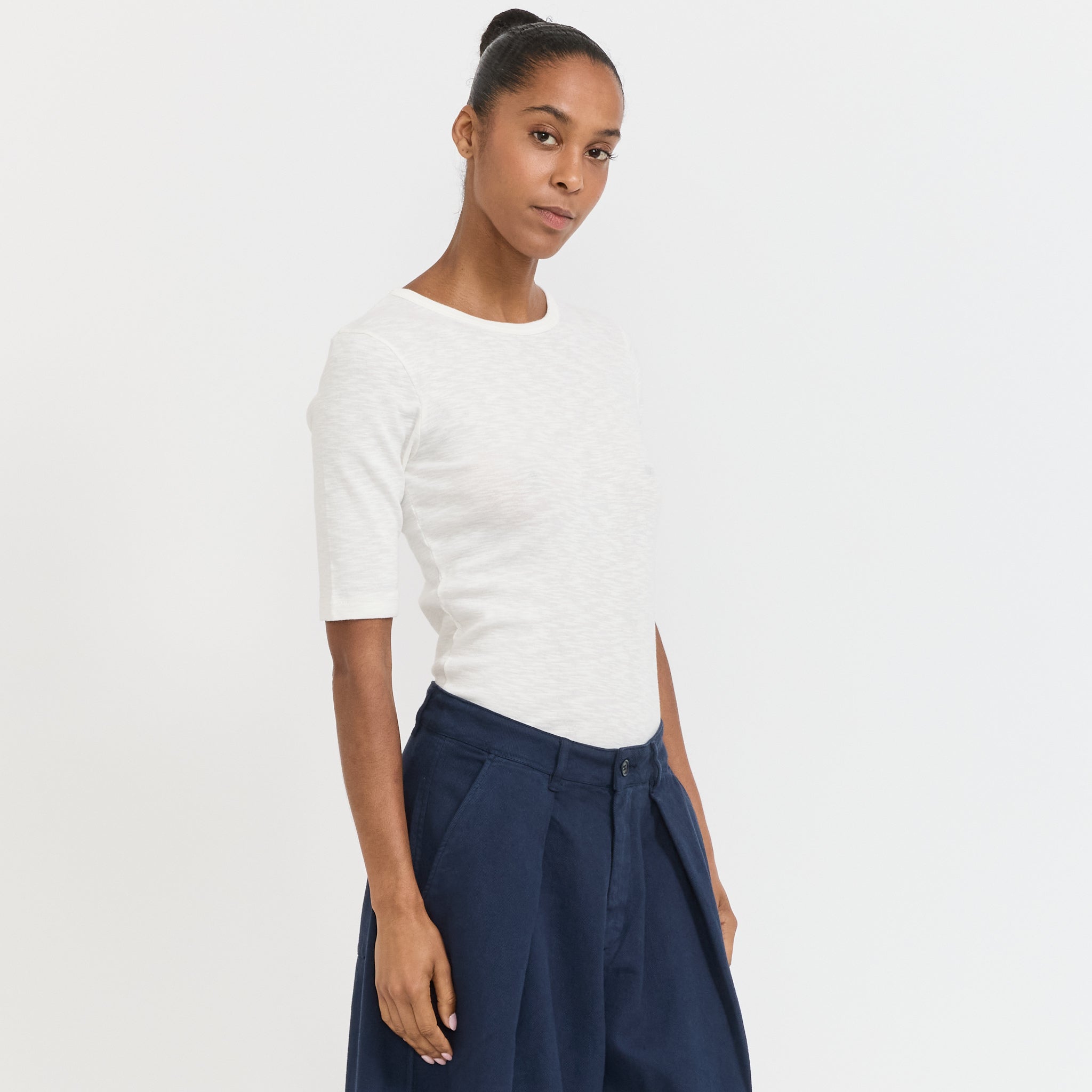 Charlotte Short Sleeve Top White