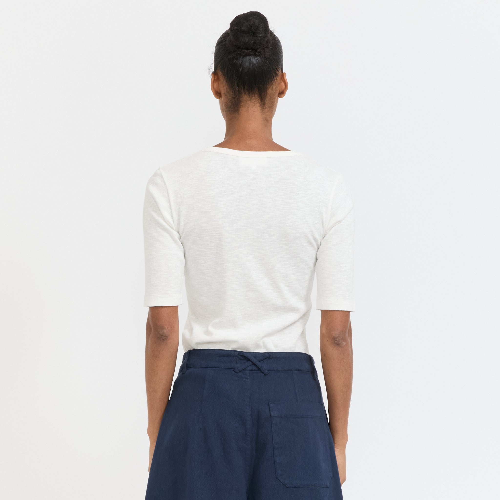 Charlotte Short Sleeve Top White