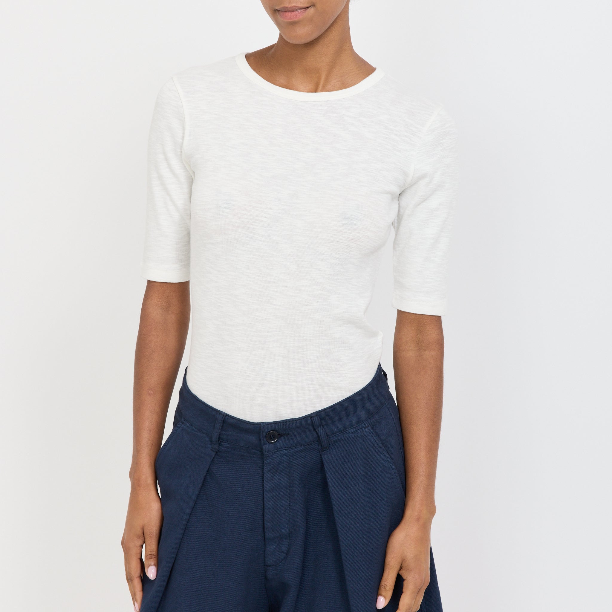 Charlotte Short Sleeve Top White