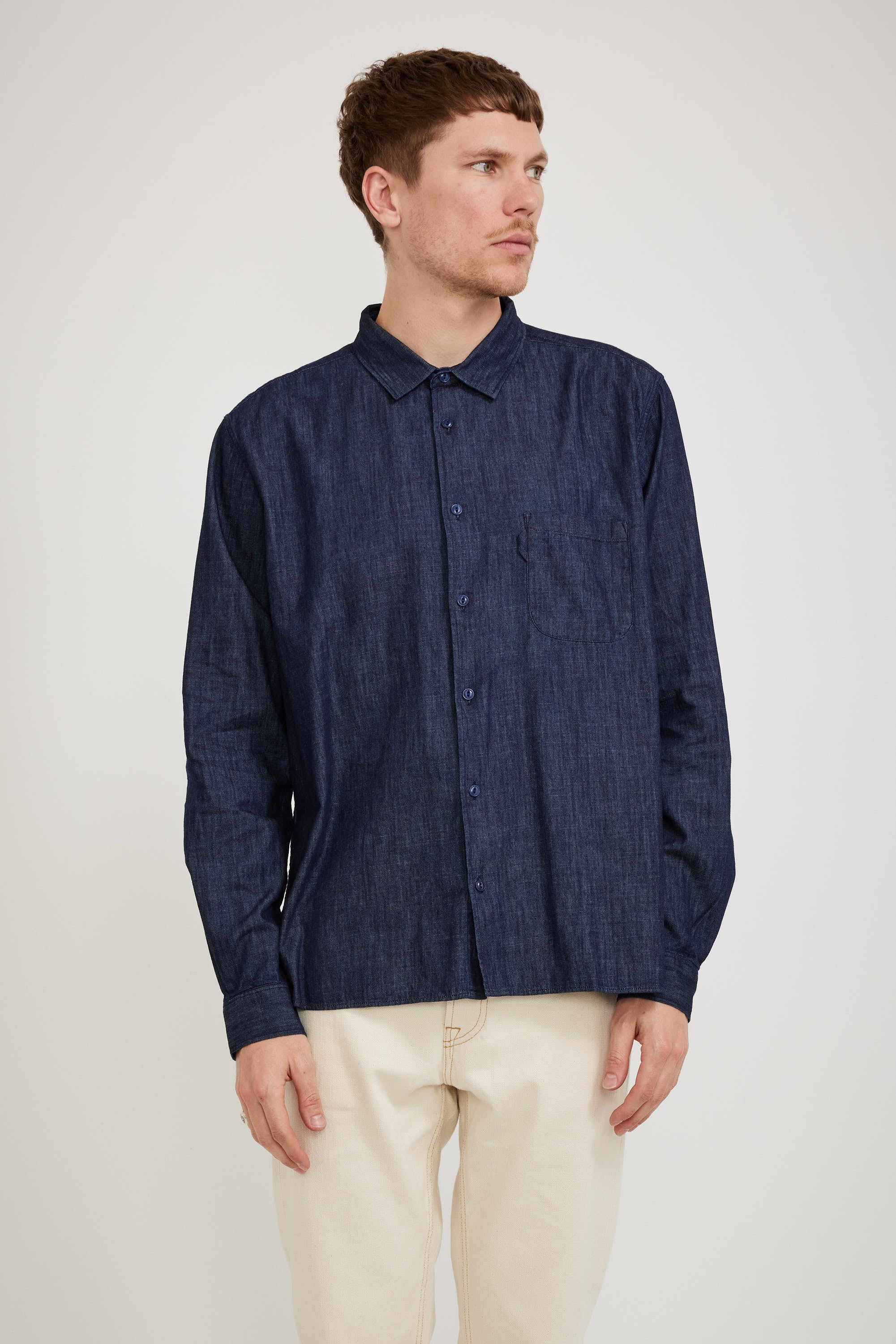 YMC Curtis Shirt Dark Indigo | Maplestore