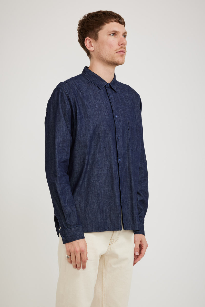 YMC Curtis Shirt Dark Indigo | Maplestore