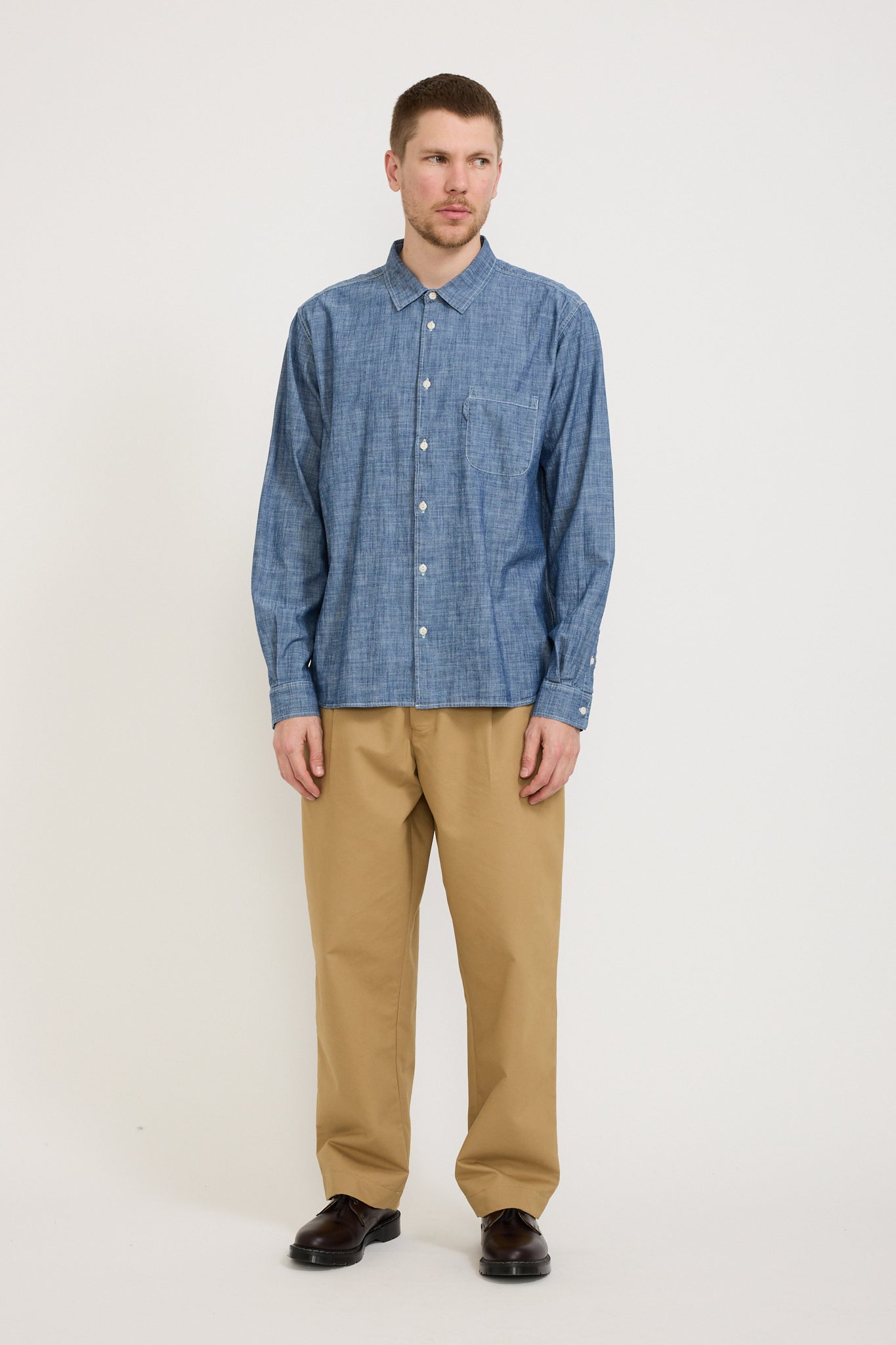 YMC | Curtis Shirt Light Indigo | Maplestore