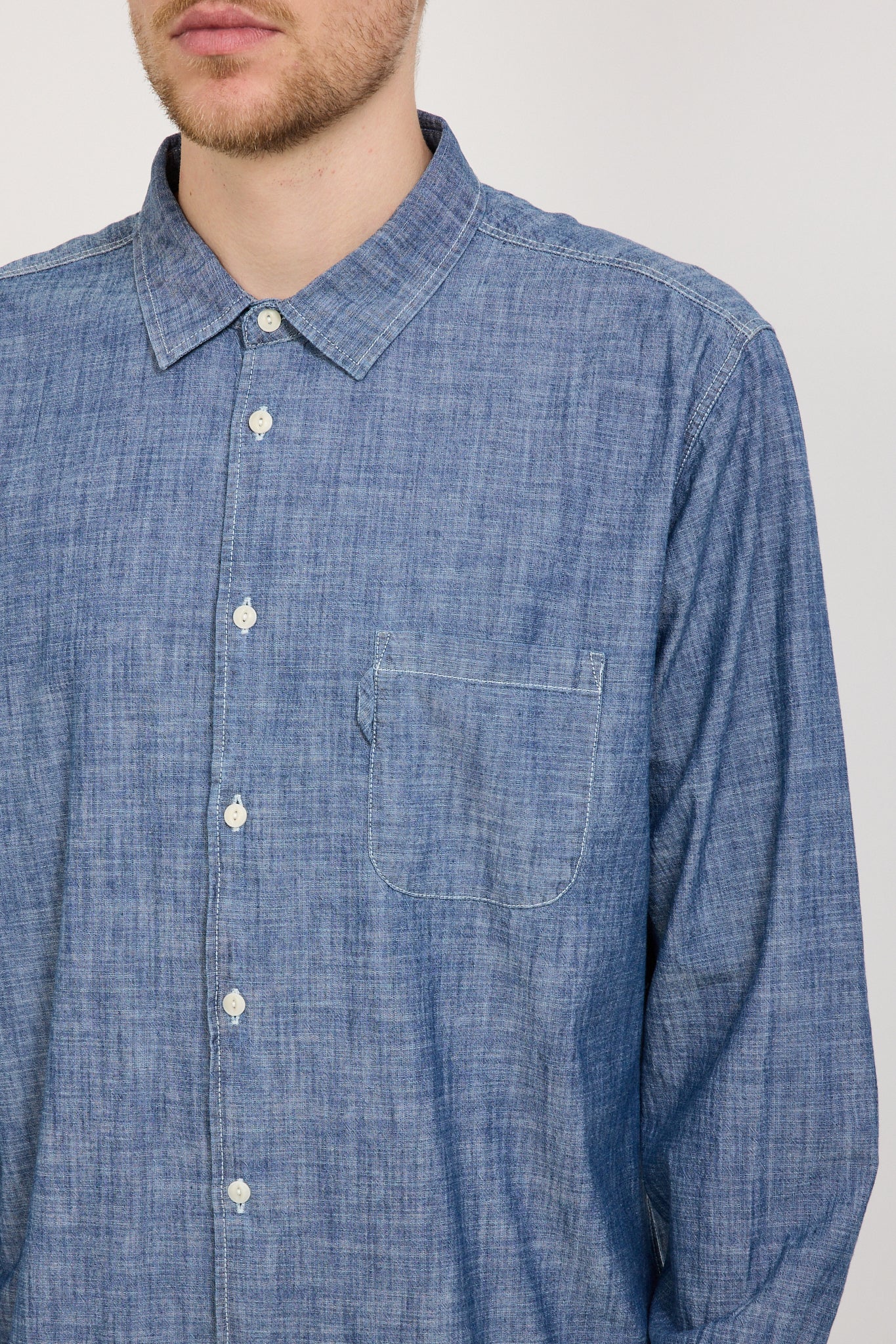 YMC | Curtis Shirt Light Indigo | Maplestore