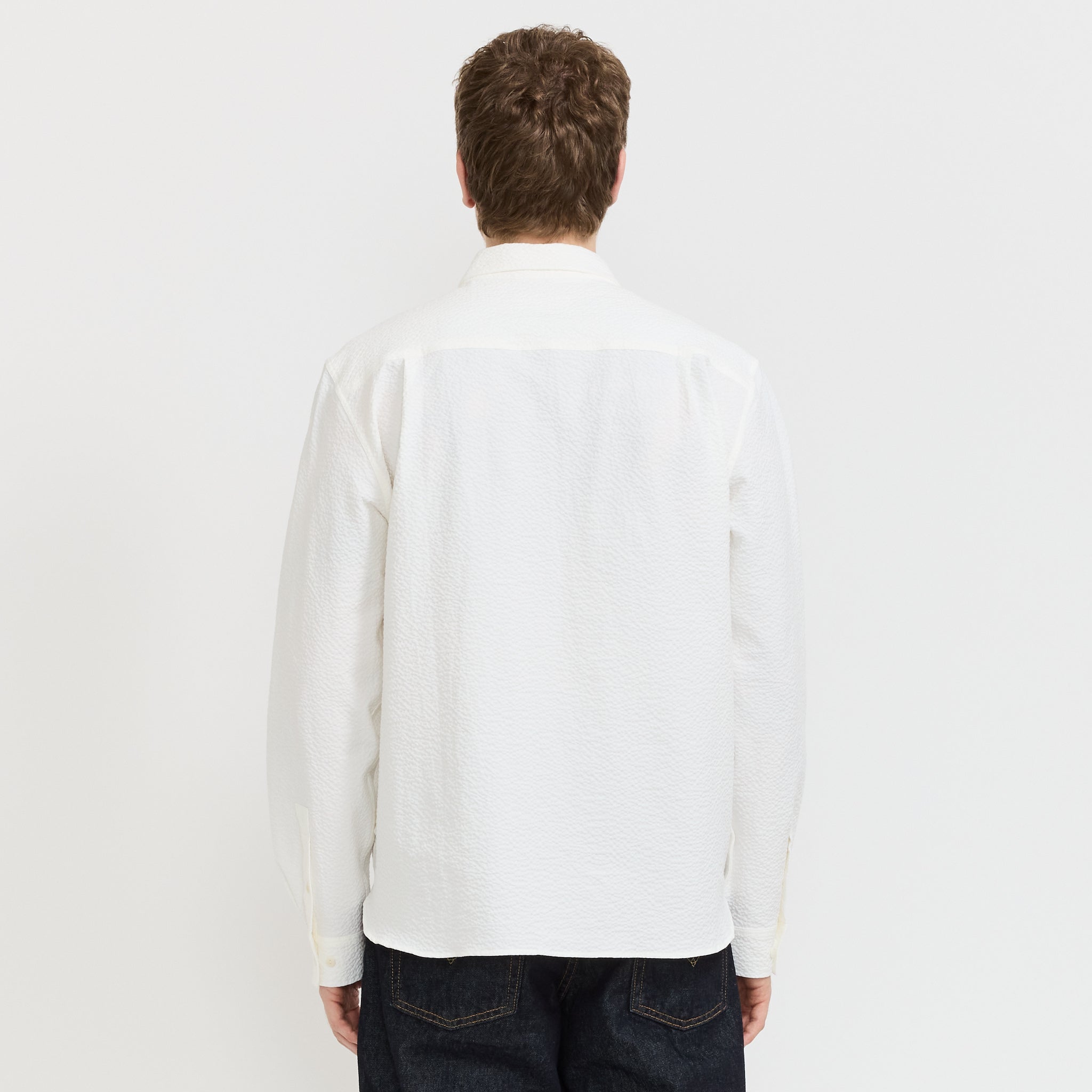 YMC | Curtis Shirt White Seersucker | Maplestore