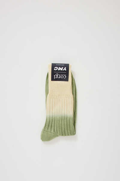 YMC | Dip Dye Sock Green | Maplestore