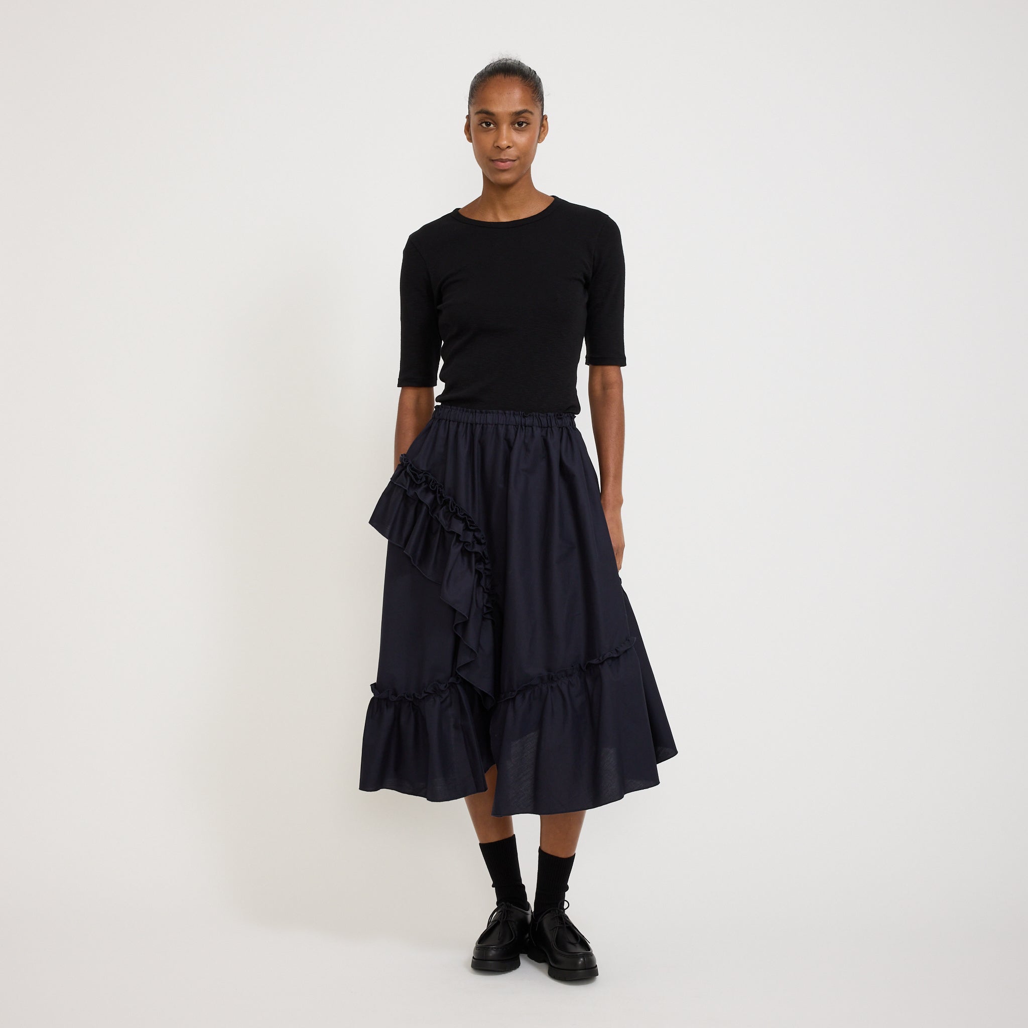 Draped Skirt Navy