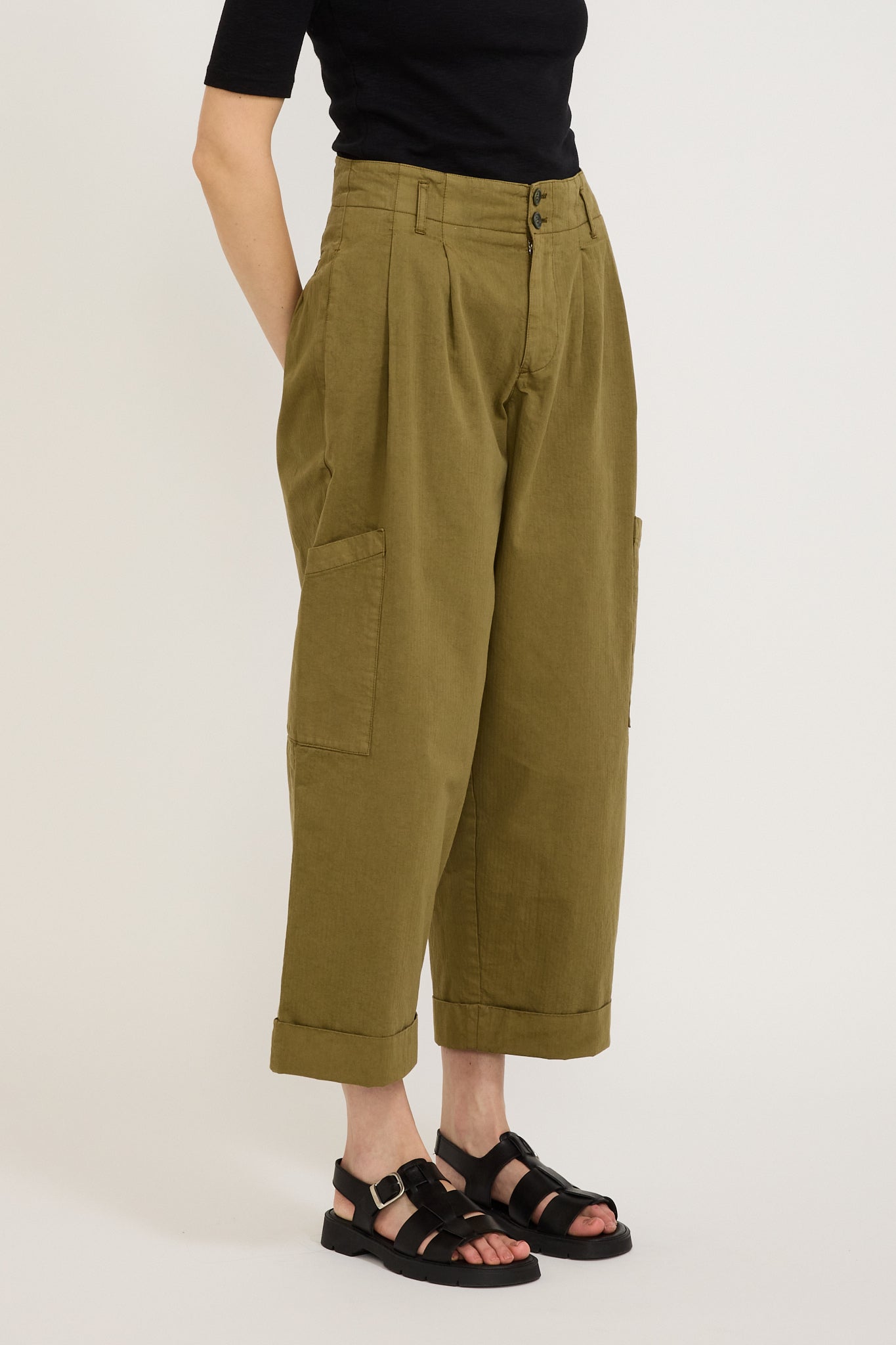 YMC | Grease Trouser Olive Green | Maplestore