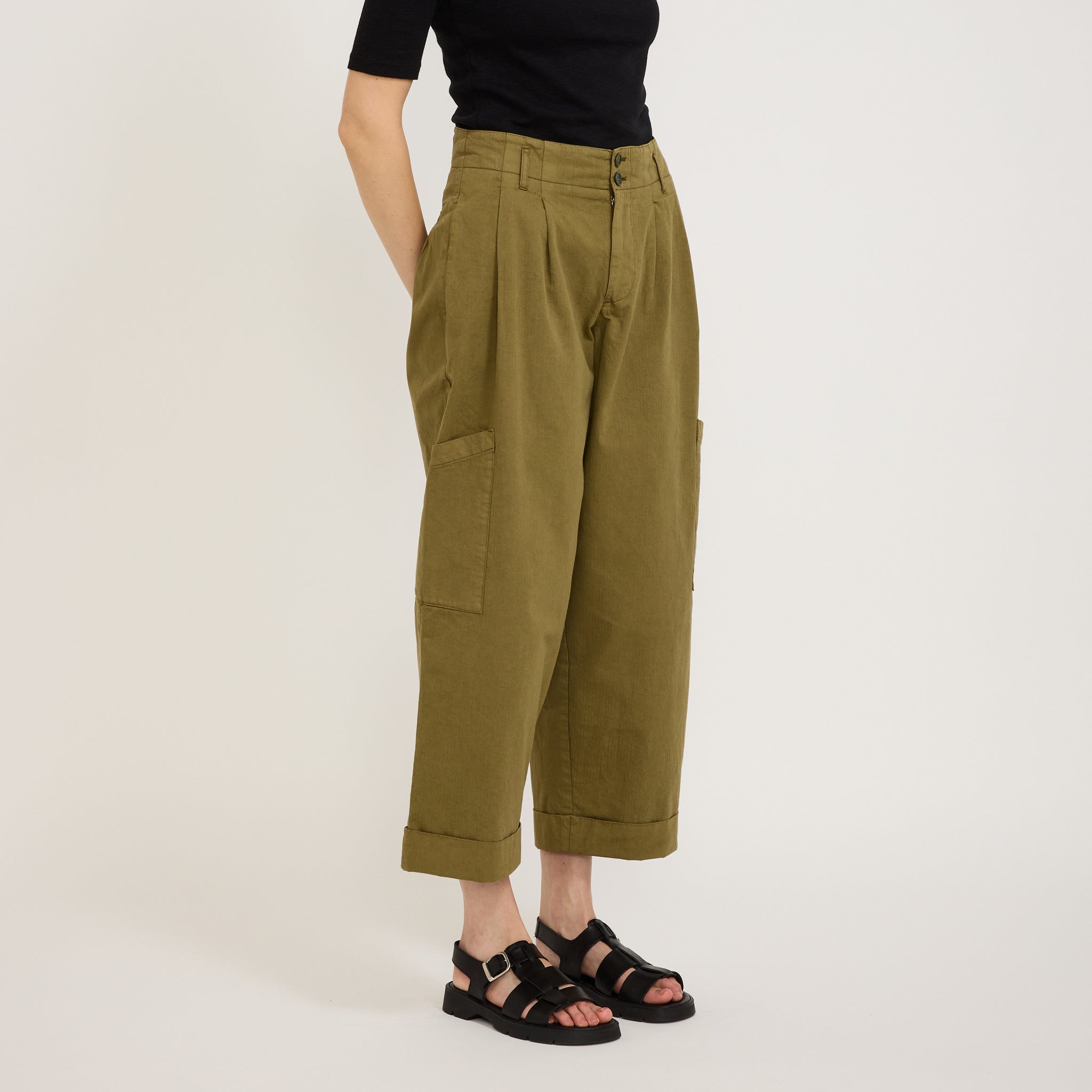 YMC | Grease Trouser Olive Green | Maplestore