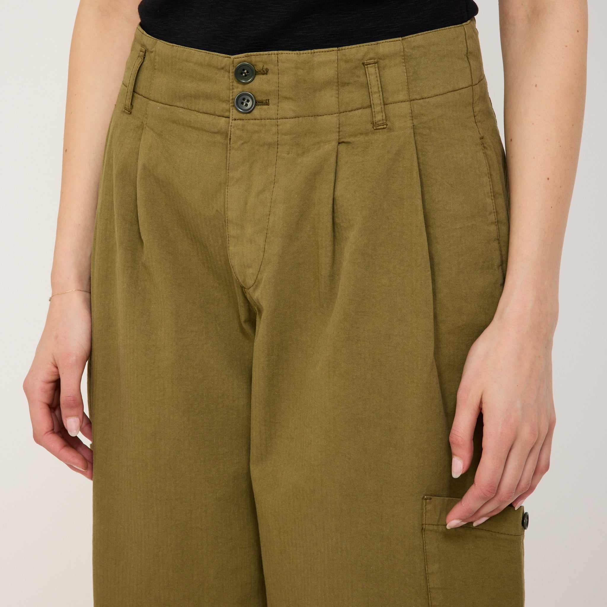 YMC | Grease Trouser Olive Green | Maplestore
