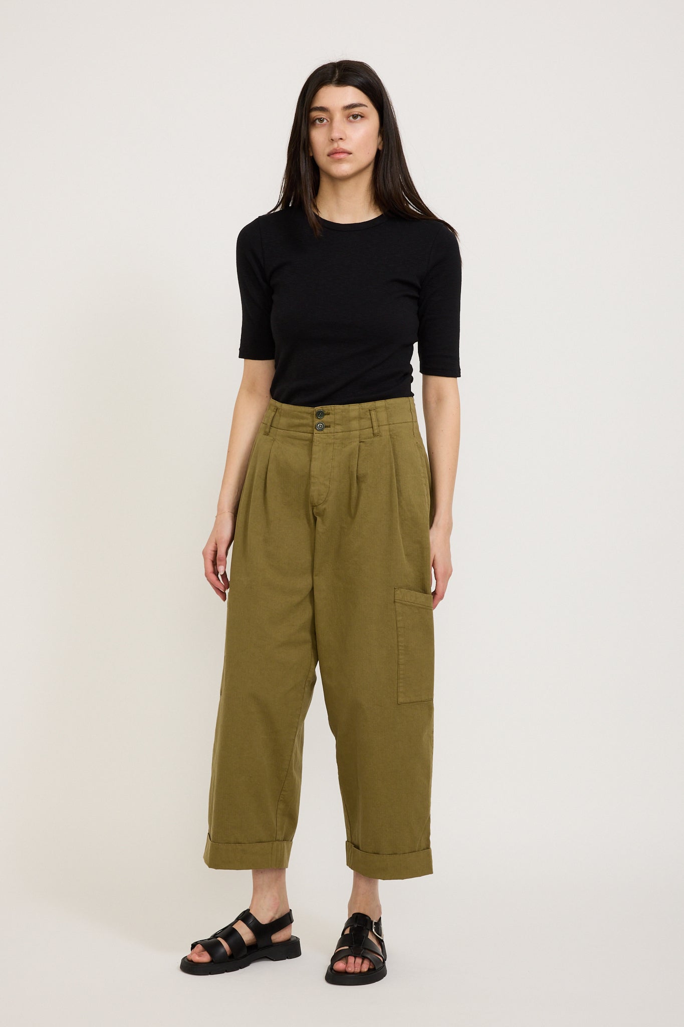 YMC | Grease Trouser Olive Green | Maplestore