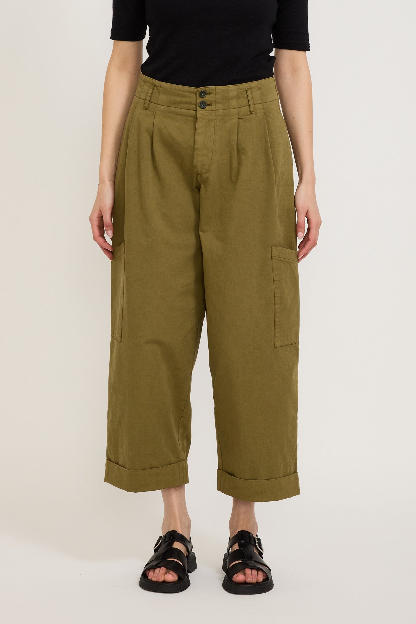 YMC | Grease Trouser Olive Green | Maplestore