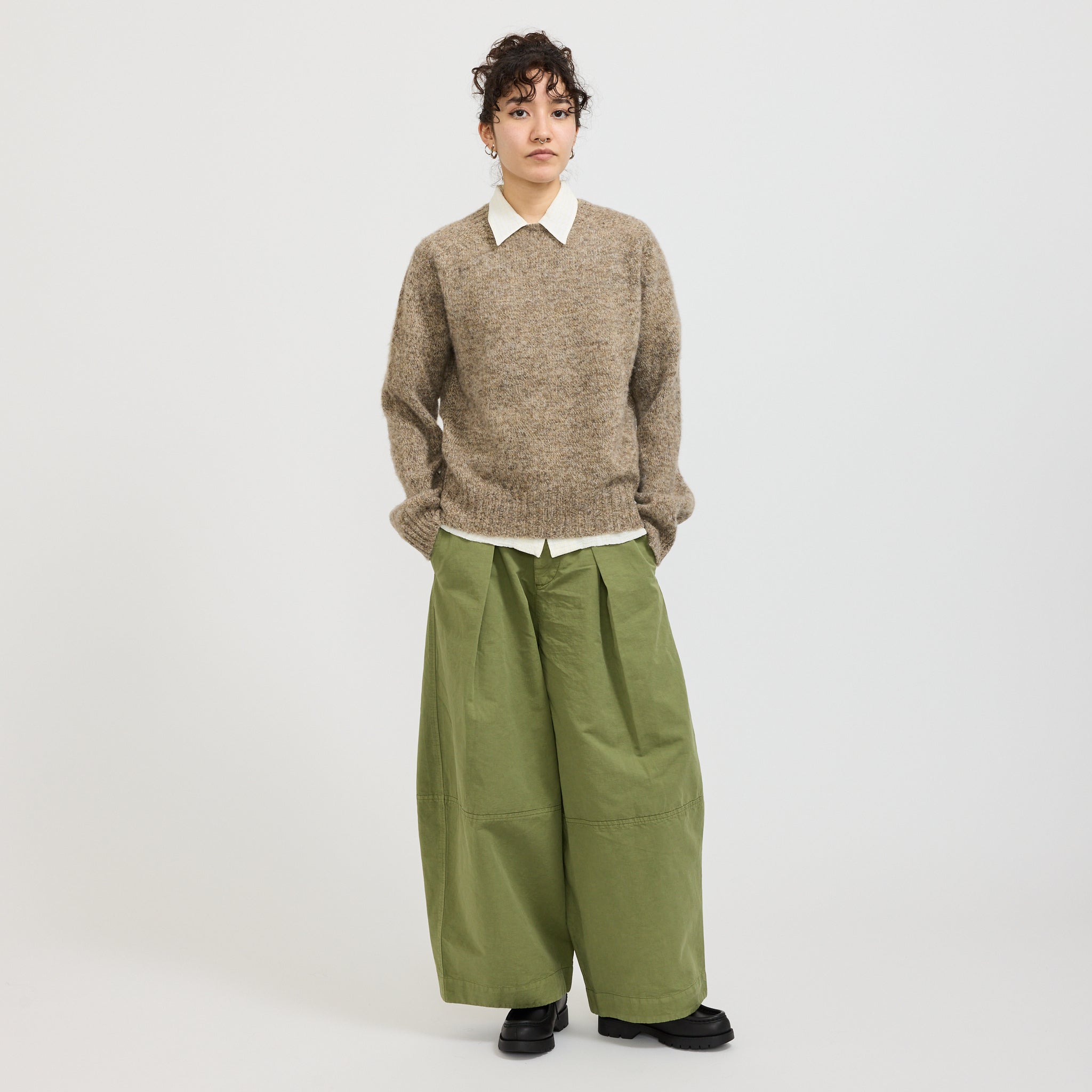 Jets Crew Neck Knit Natural