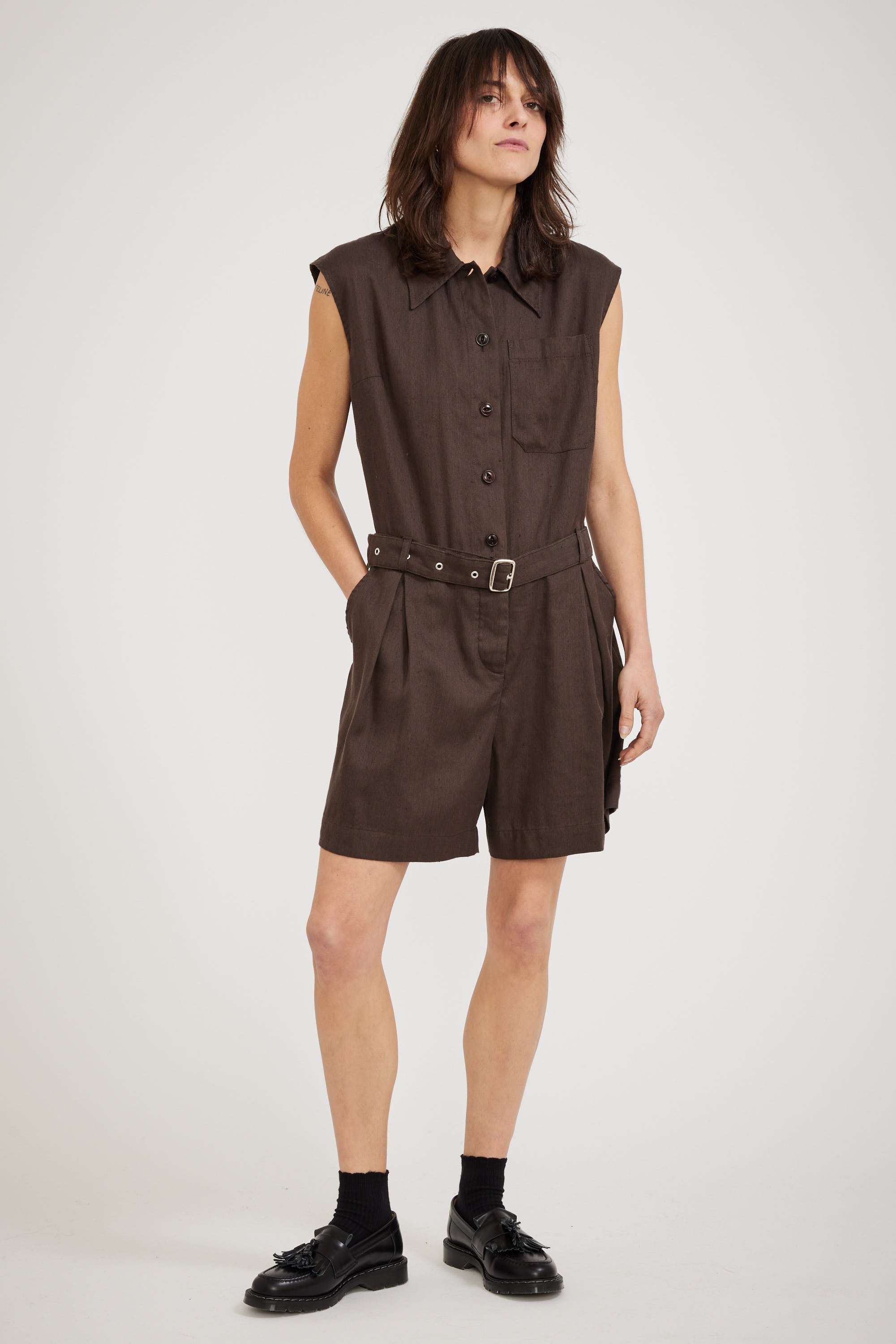 YMC | Julie Jumpsuit Brown | Maplestore