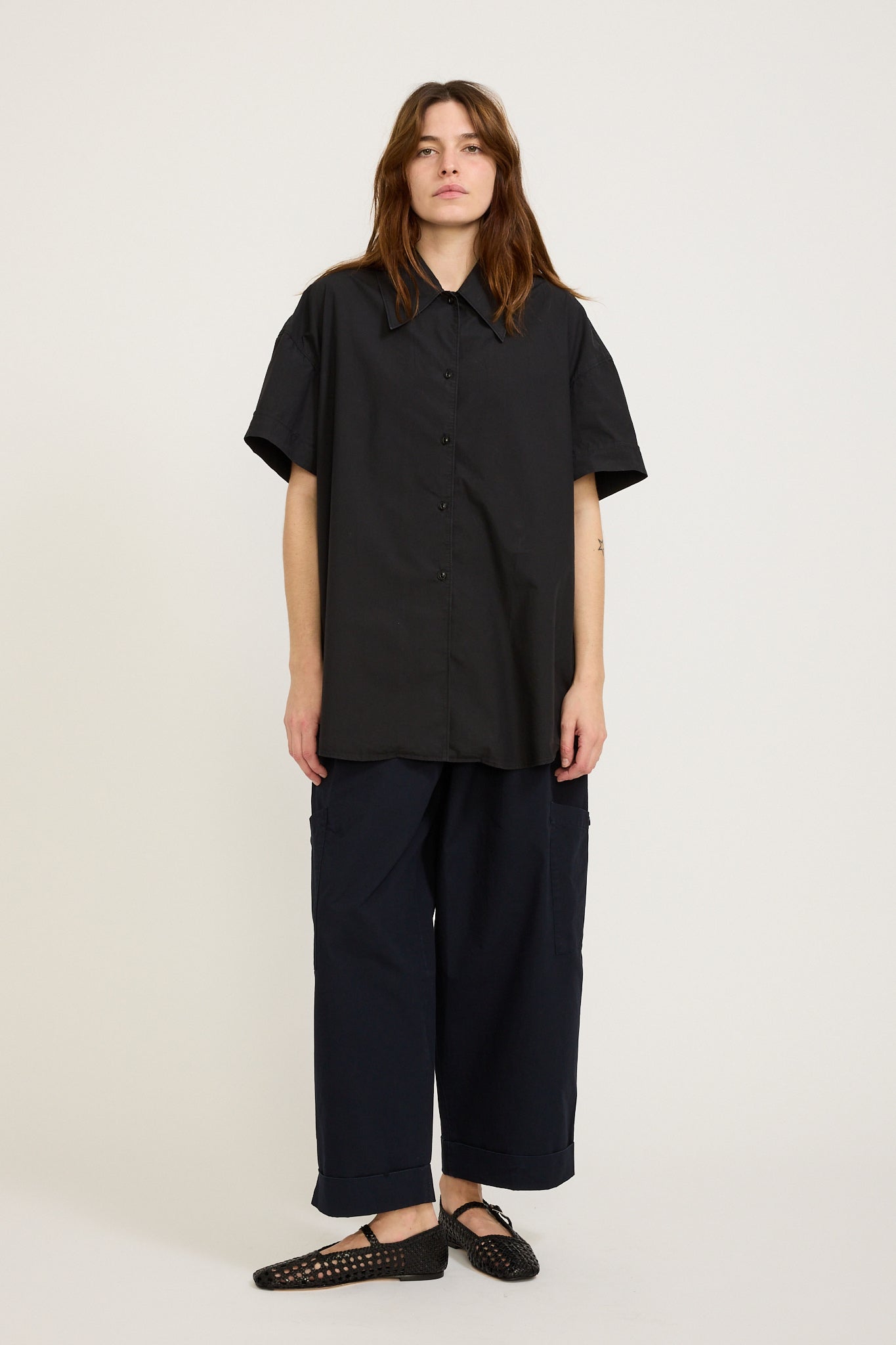 YMC | Lena Short Sleeve Shirt Black | Maplestore