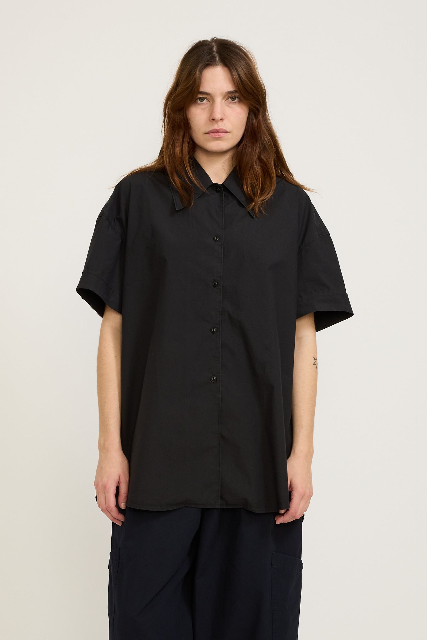 YMC | Lena Short Sleeve Shirt Black | Maplestore