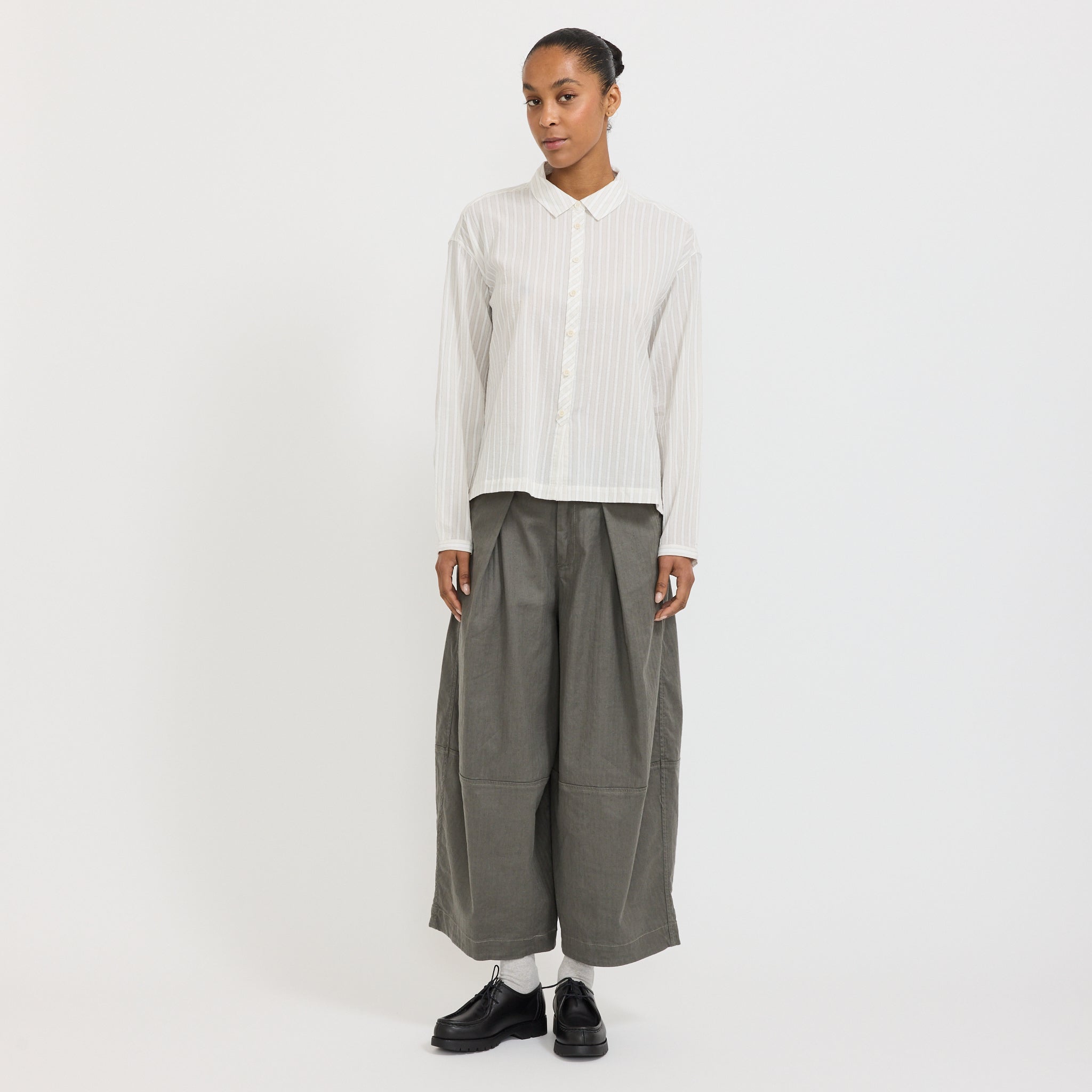 Marianne Shirt Natural Stripe White