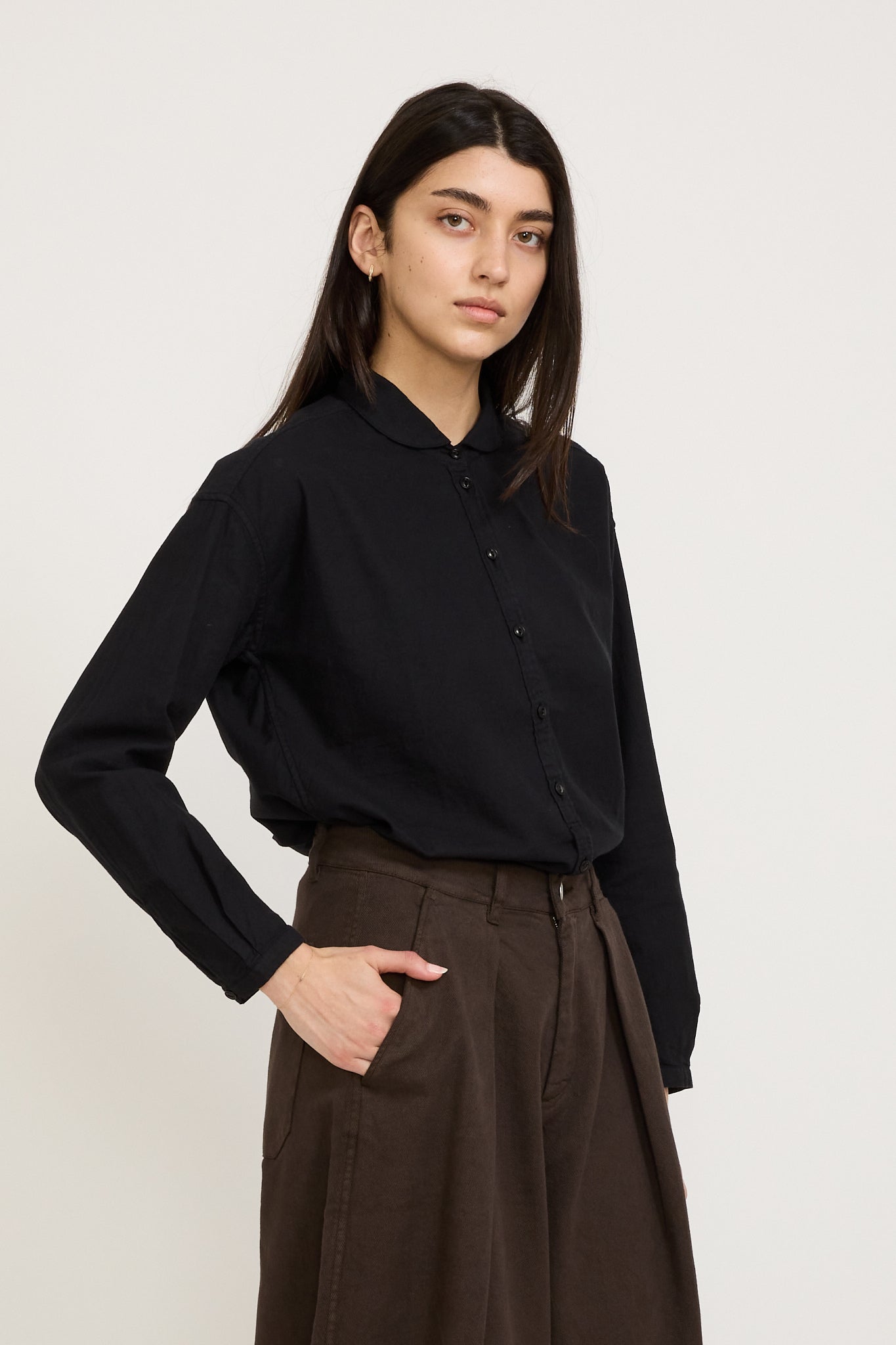 YMC | Marianne Long Sleeve Shirt Black | Maplestore