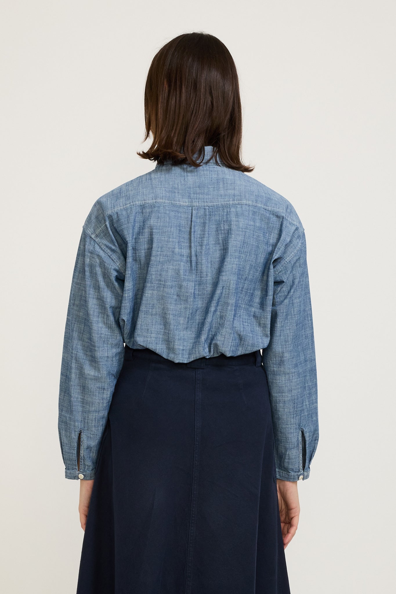 YMC | Earth Marianne Long Sleeve Shirt Indigo Light | Maplestore