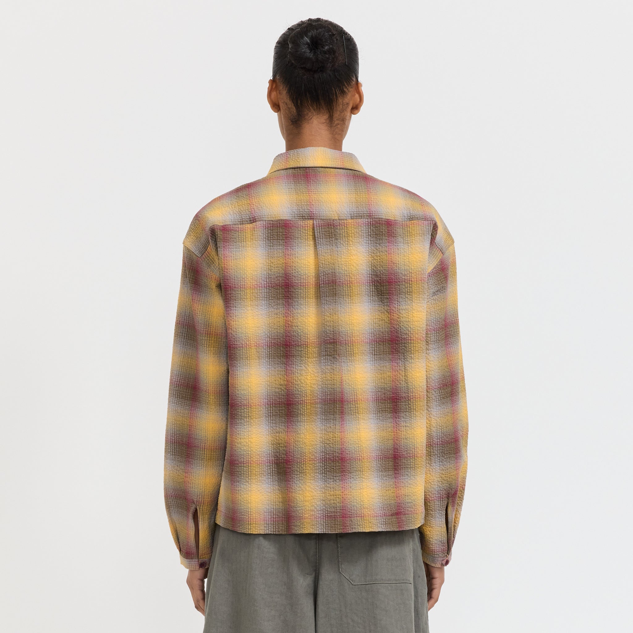 YMC | Marianne Shirt Multi Seersucker Check | Maplestore