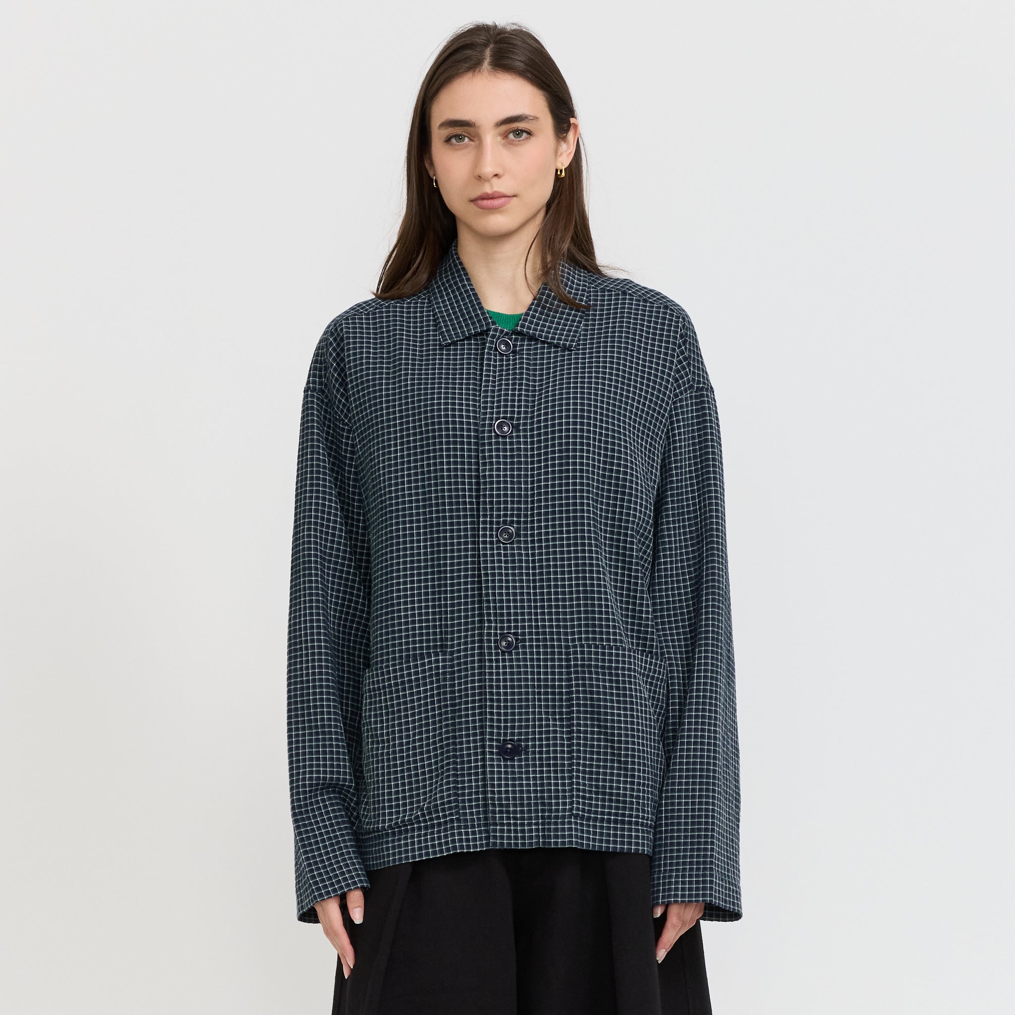YMC | PJ Shirt Navy Womens | Maplestore