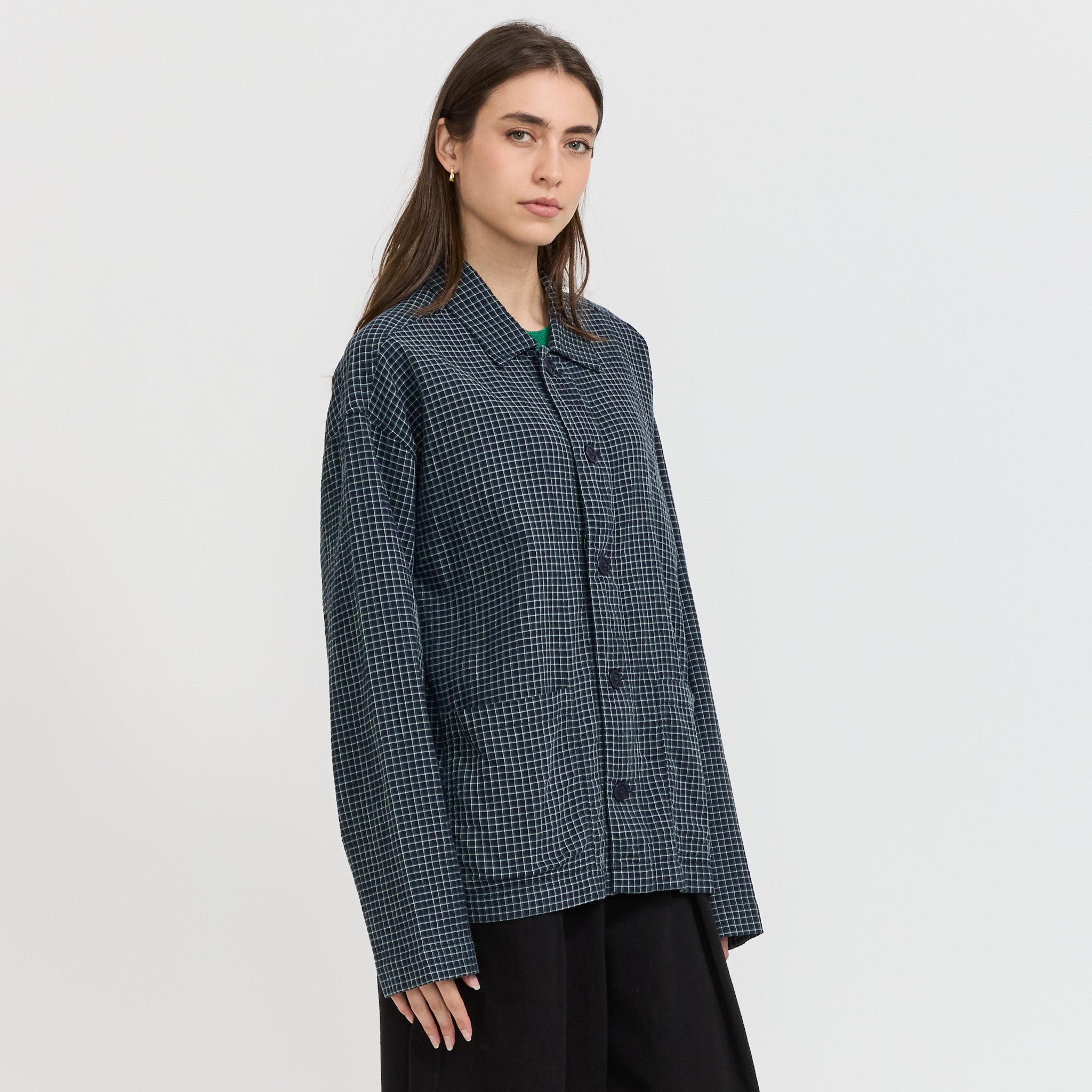 YMC | PJ Shirt Navy Womens | Maplestore