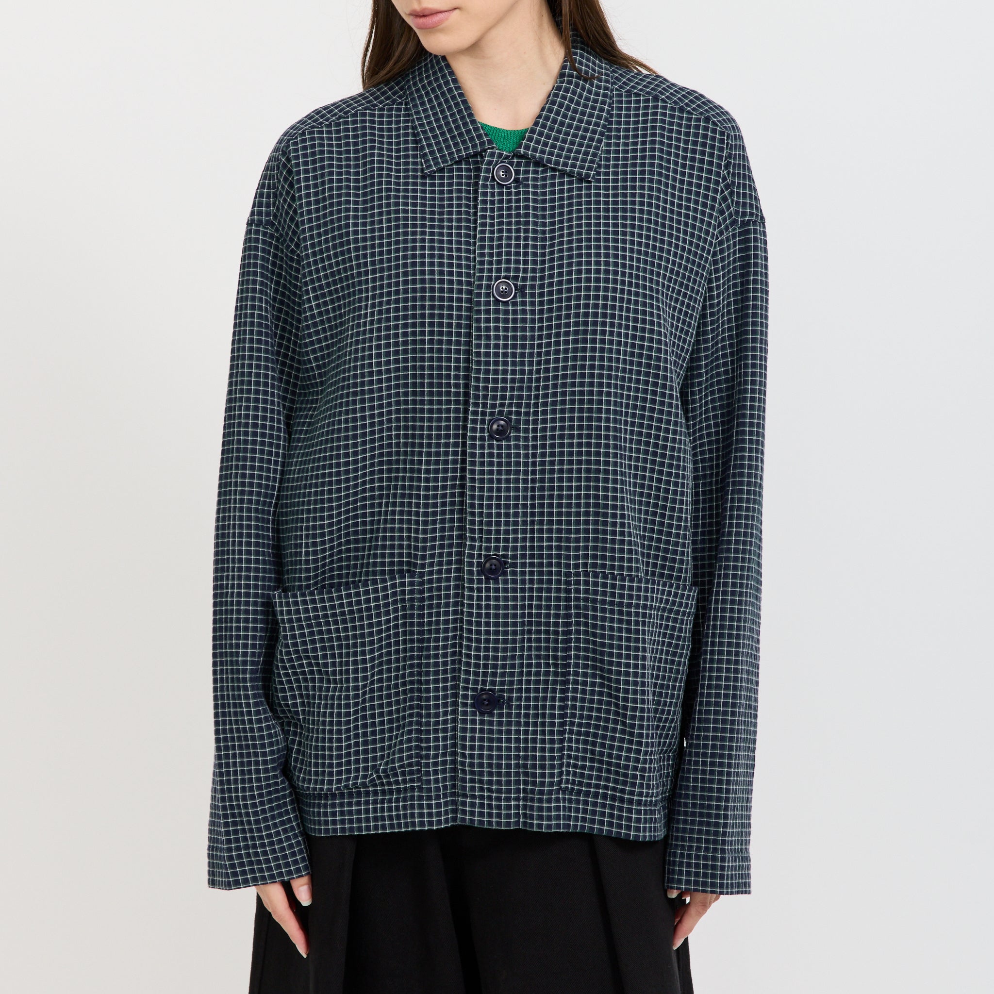 YMC | PJ Shirt Navy Womens | Maplestore