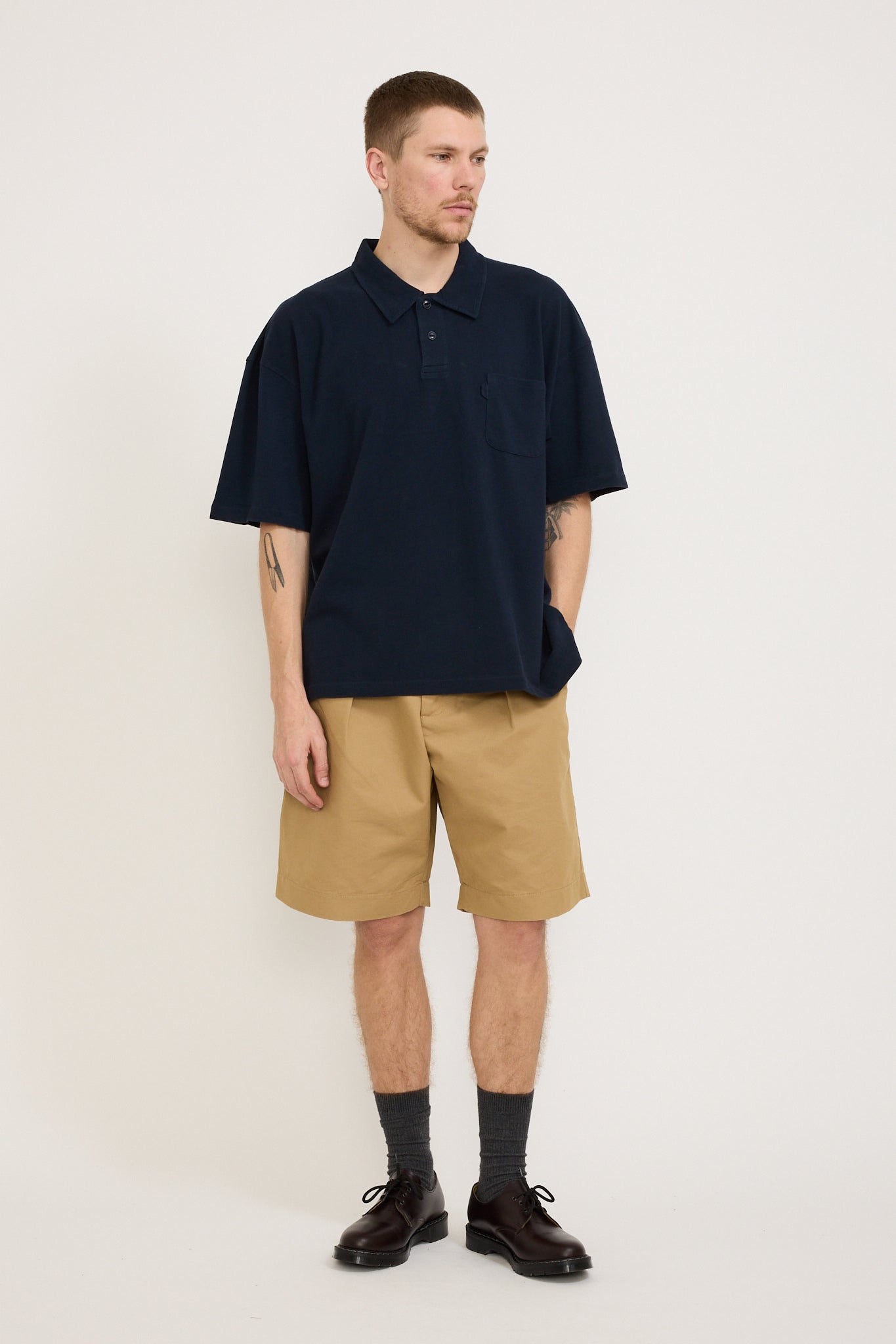 YMC | Polo T Shirt Navy | Maplestore