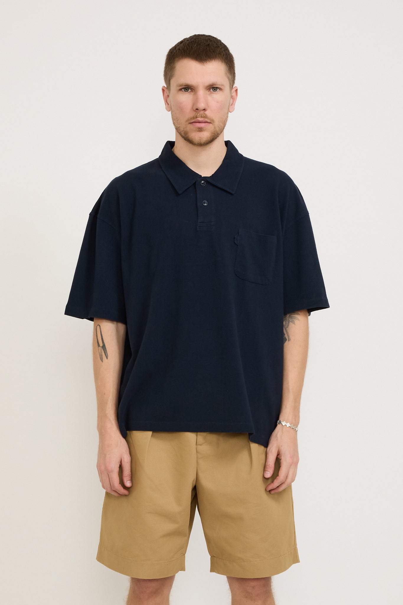 YMC | Polo T Shirt Navy | Maplestore