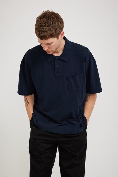 YMC | Polo T Shirt Navy | Maplestore