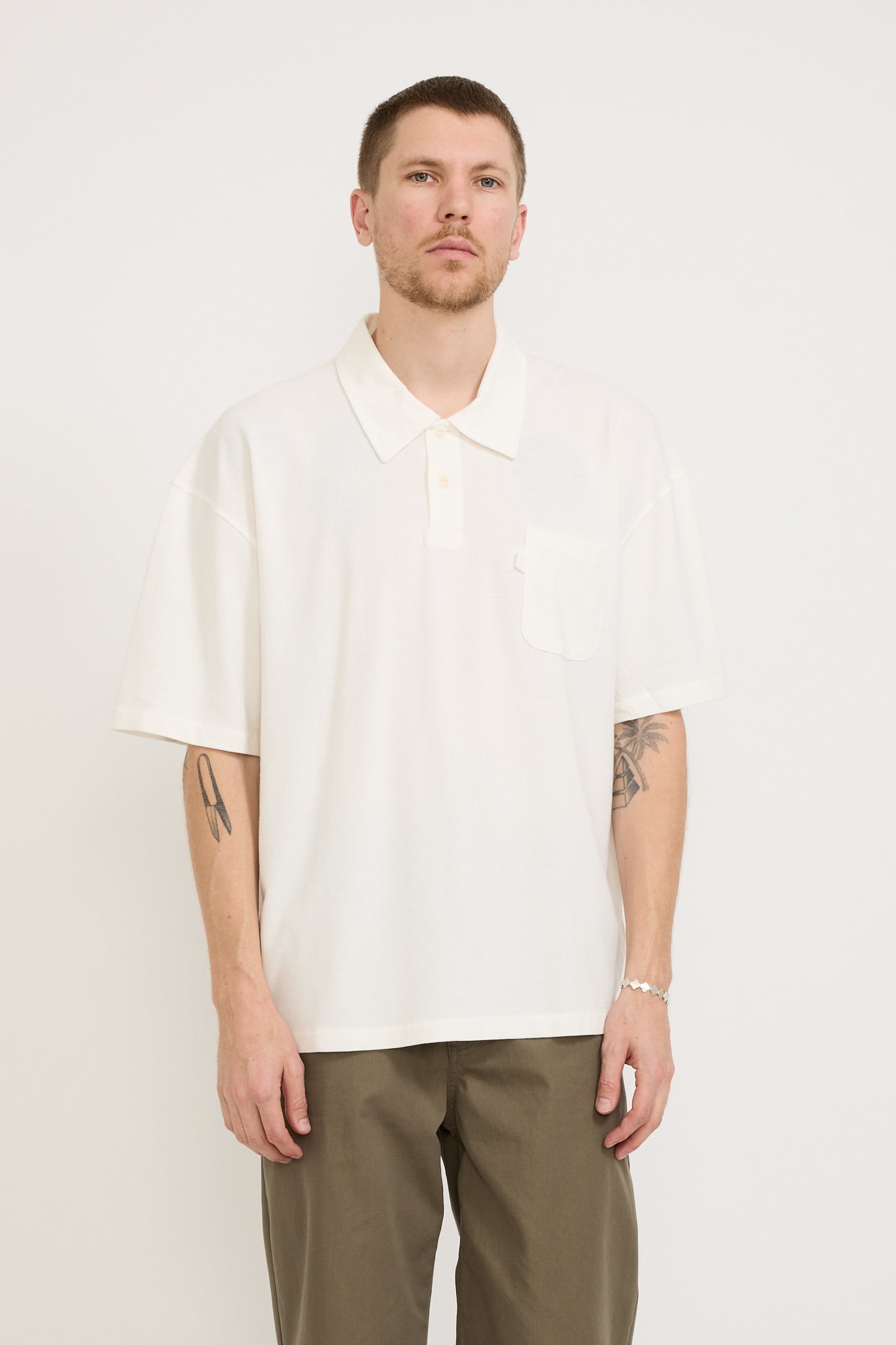 YMC | Polo T-Shirt White | Maplestore