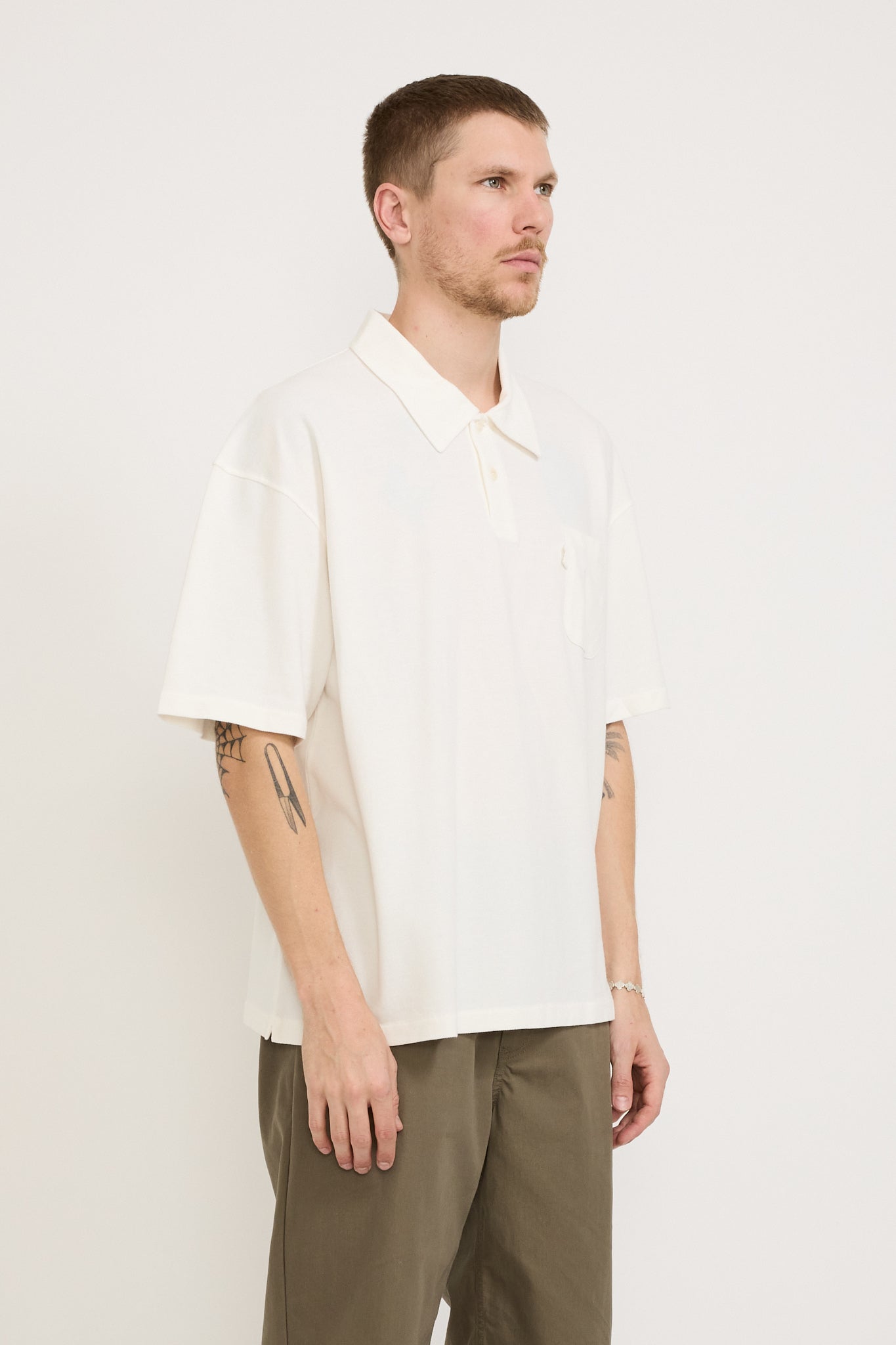 YMC | Polo T-Shirt White | Maplestore