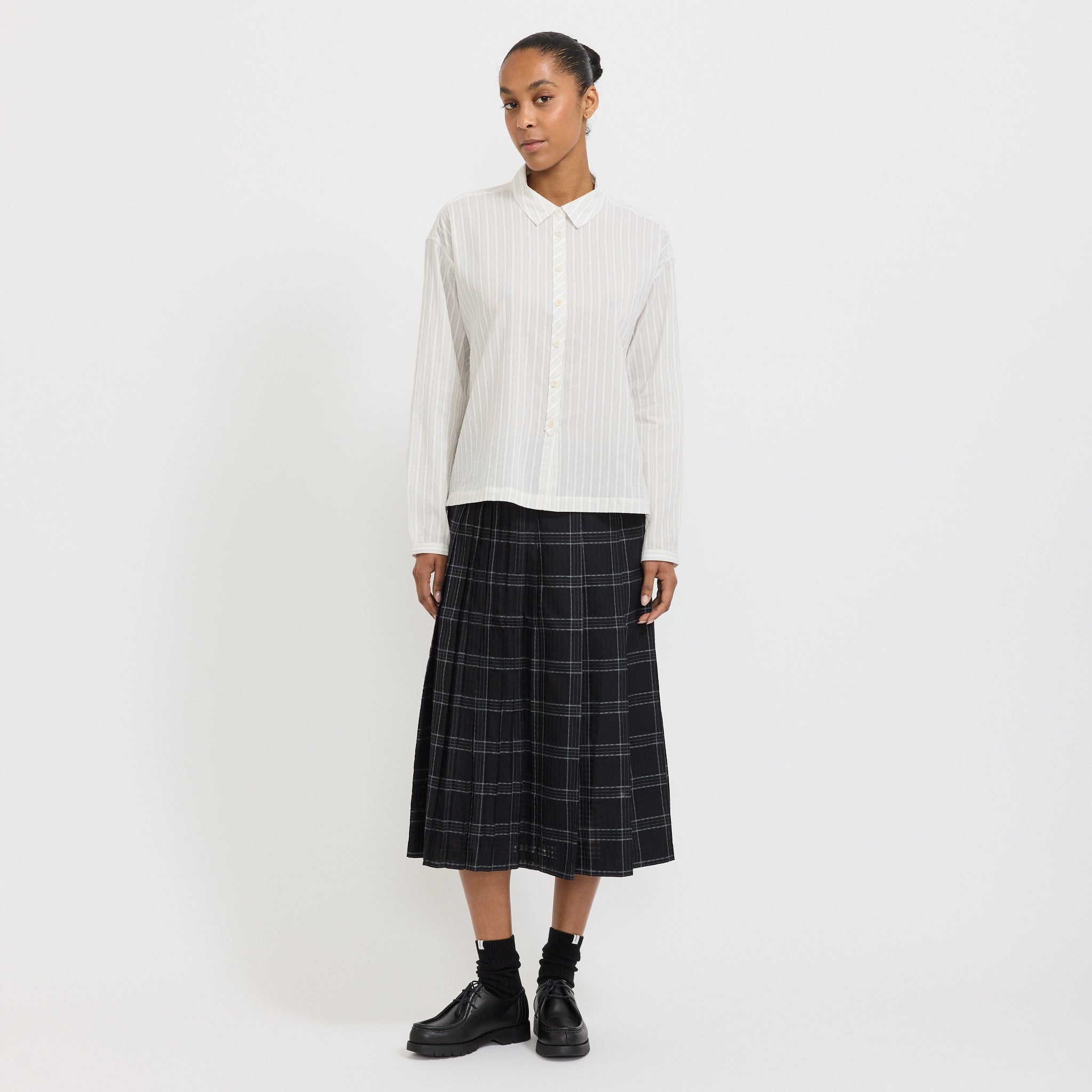 Rosetta Skirt Black Grey Check